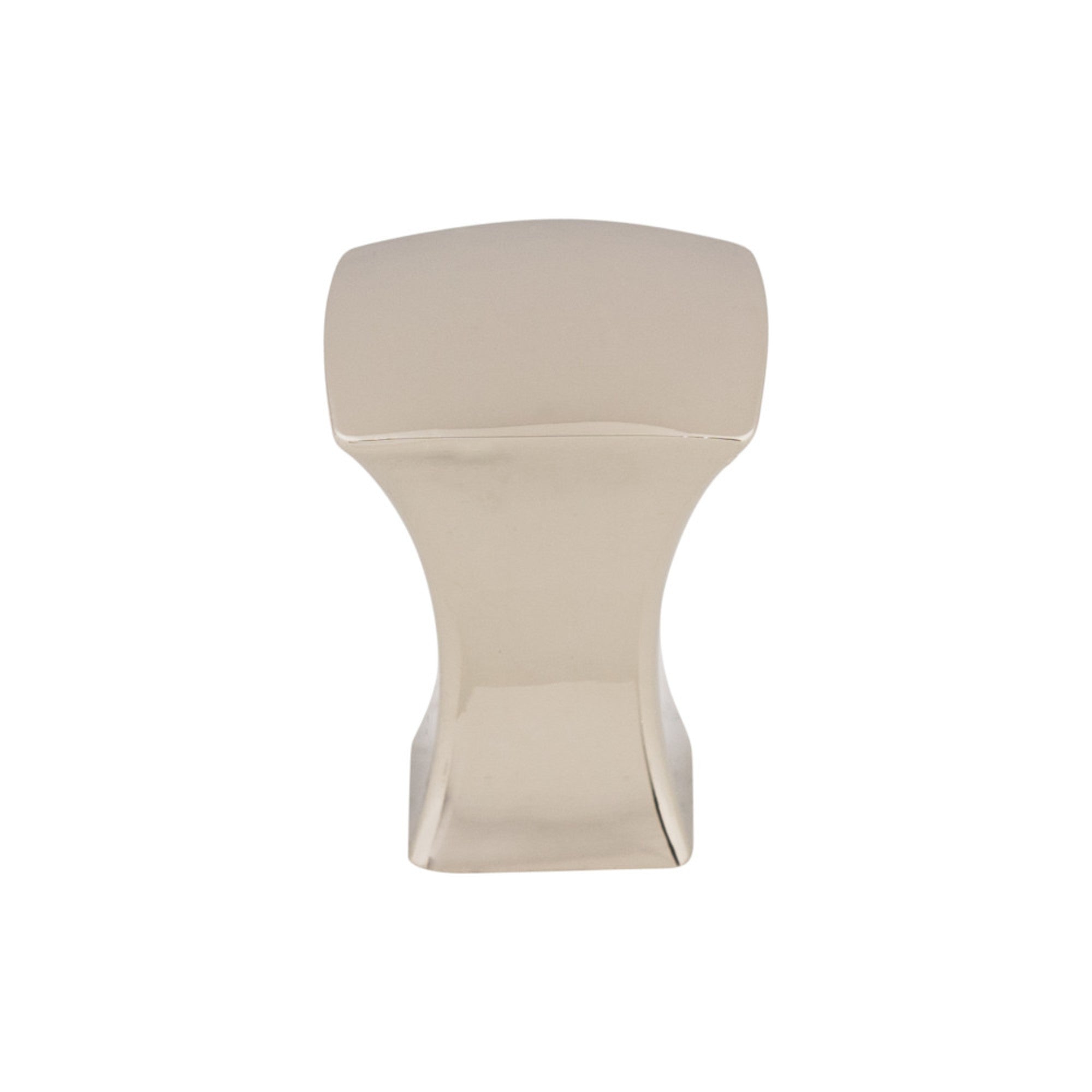 Glacier 3/4" Length Square Knob - Polished Nickel