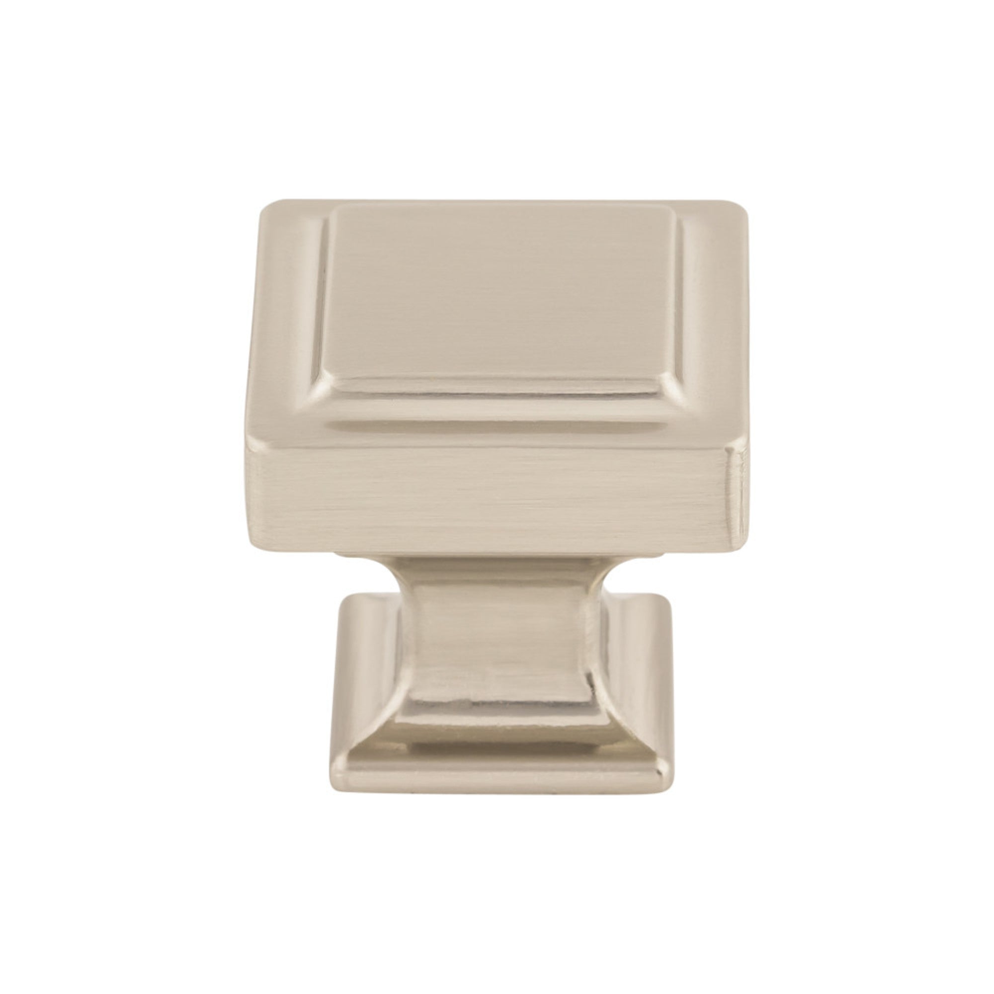 Ascendra Square Knob - Brushed Satin Nickel