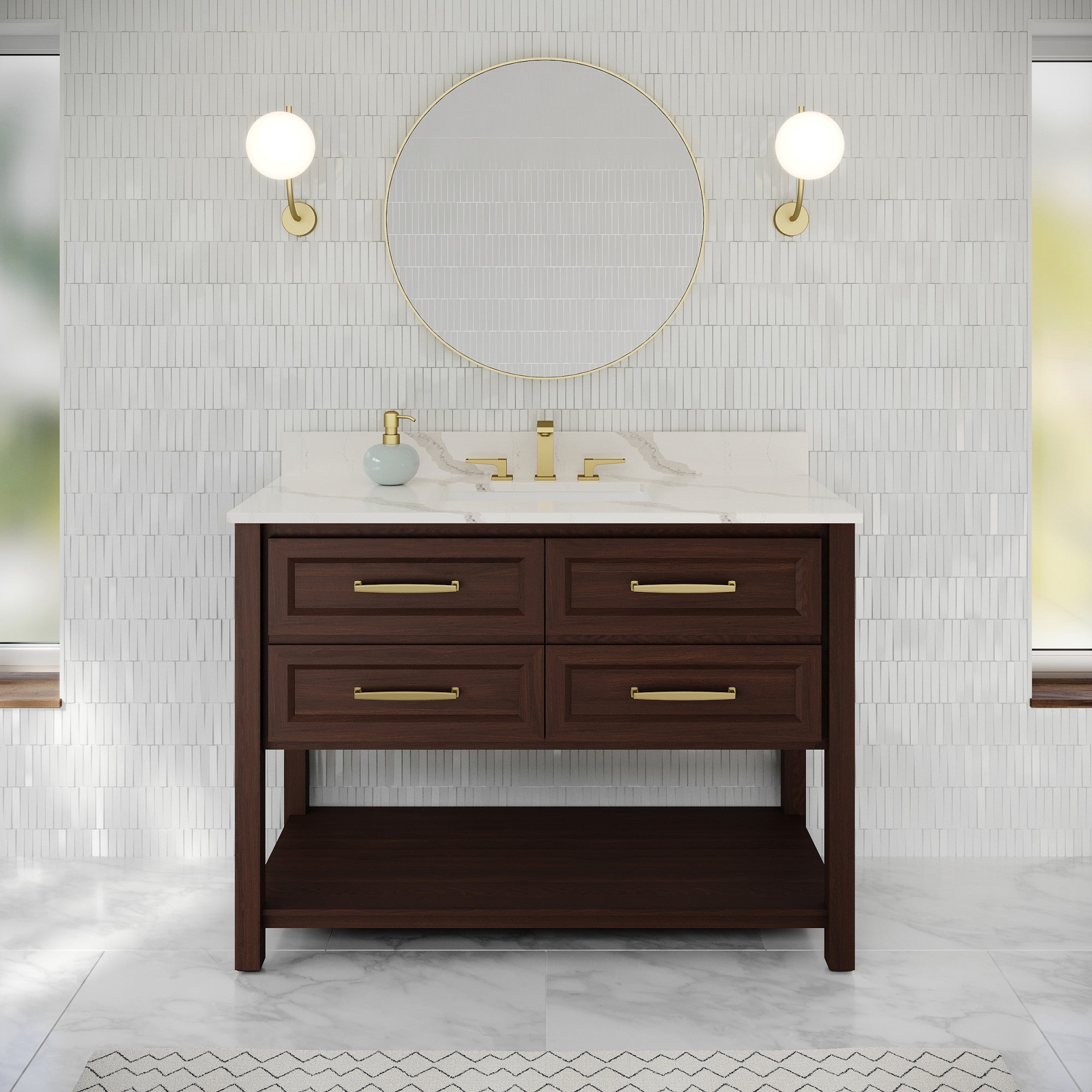 48" Kipling Vanity – Dark Walnut