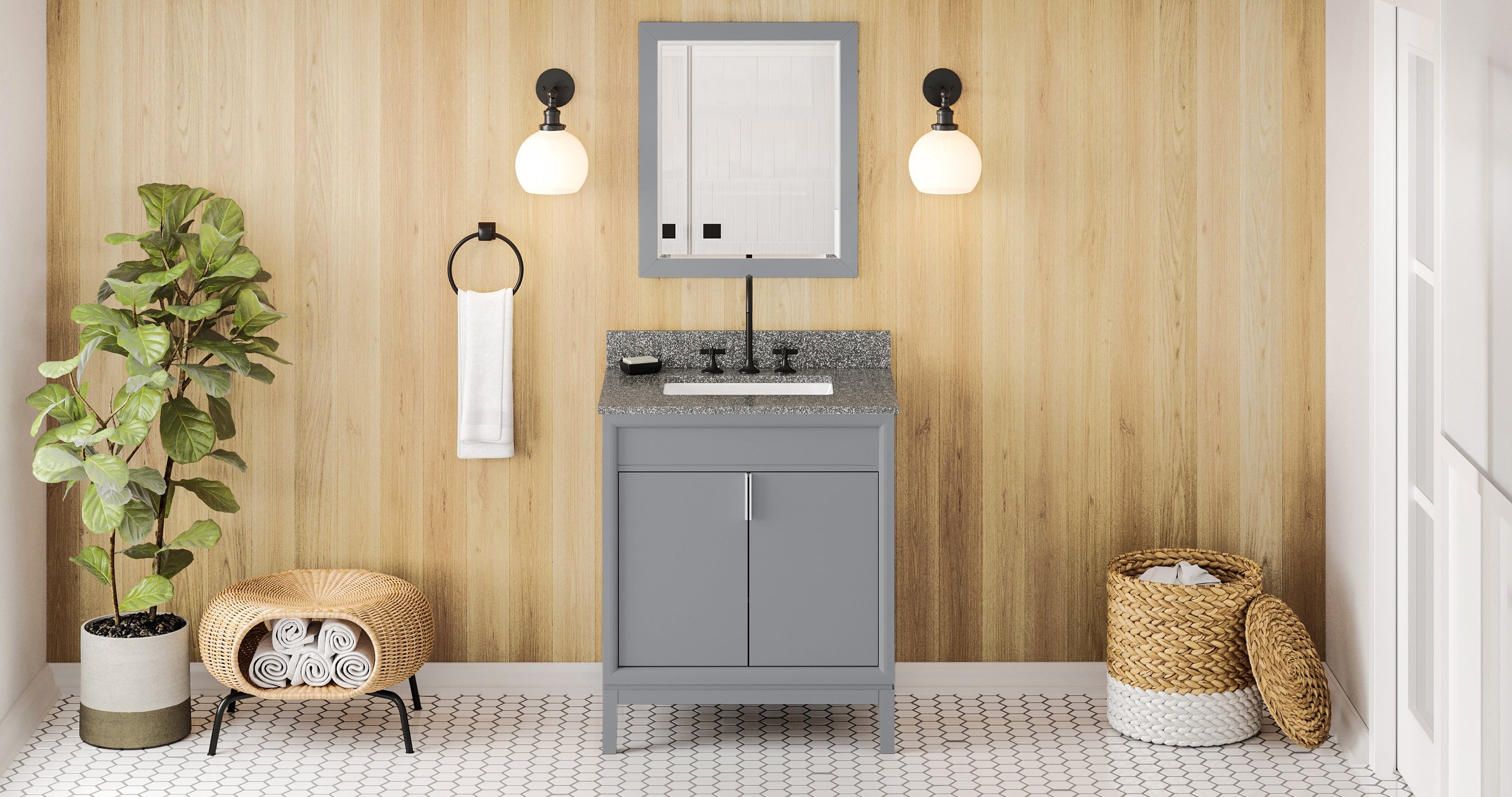 30" Theodora Vanity – Grey