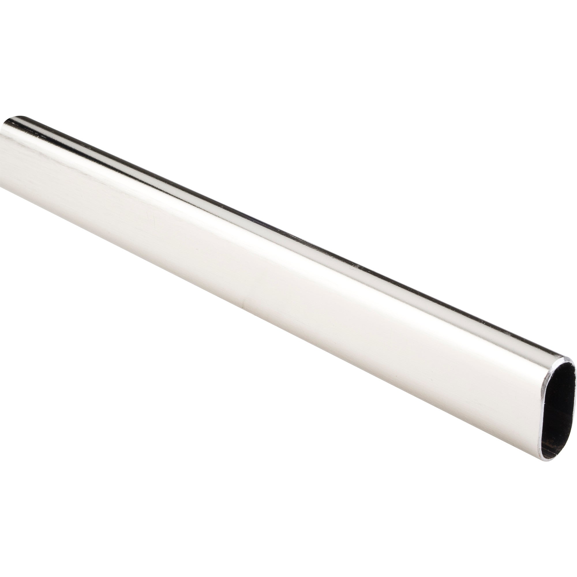 40 Satin Nickel 19/32"x1-3/16"x8' Oval Steel Closet Rods
