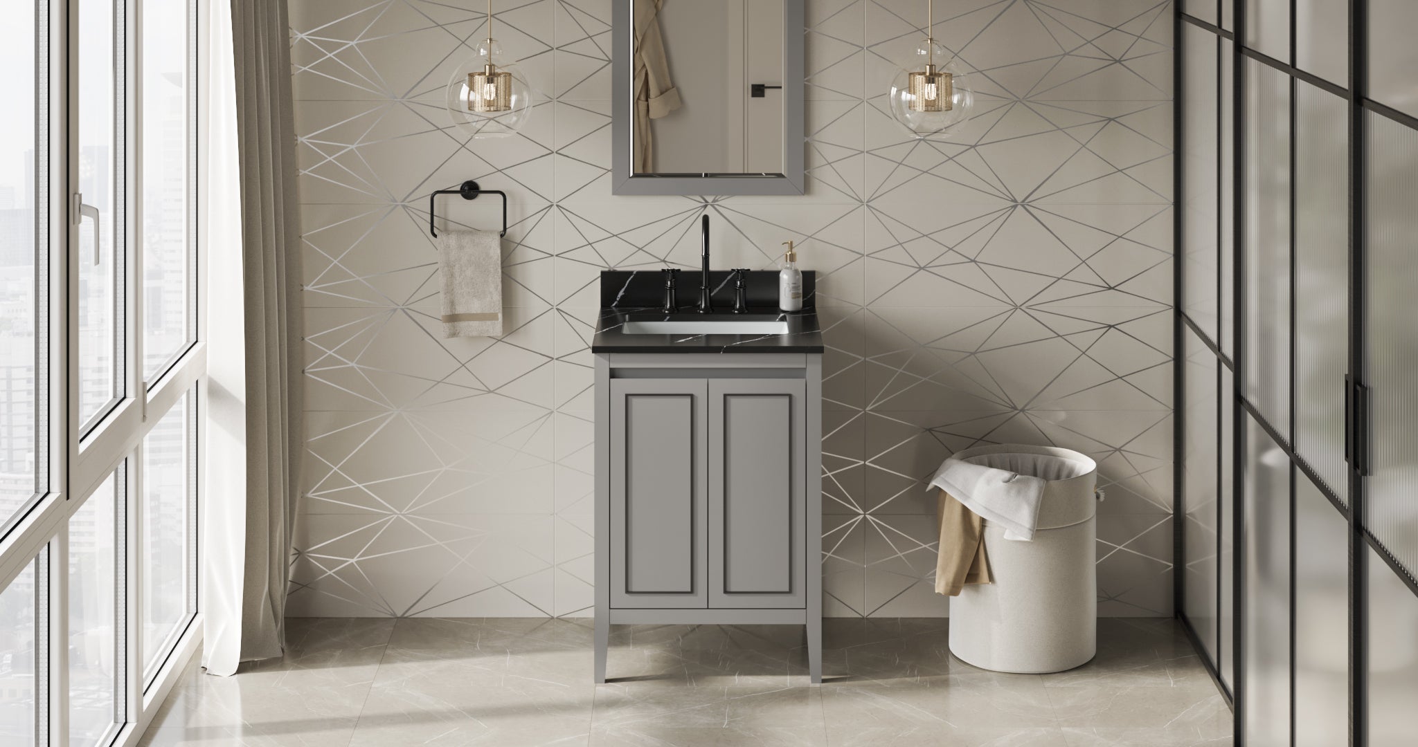 24" Percival Vanity – Grey