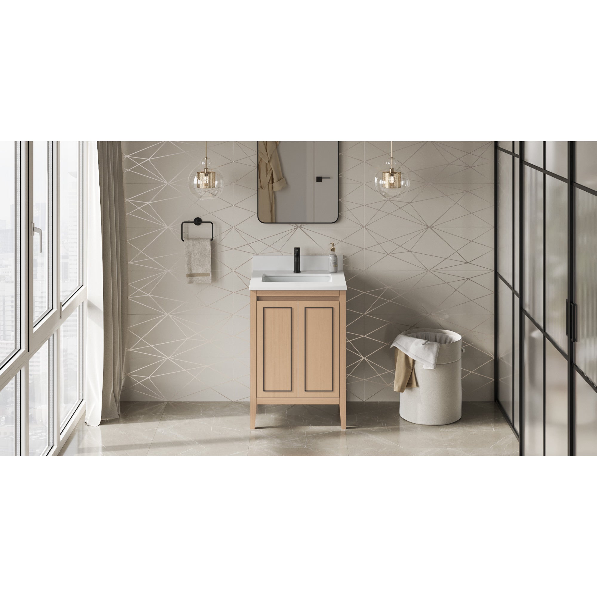24" Percival Vanity – Natural Oak