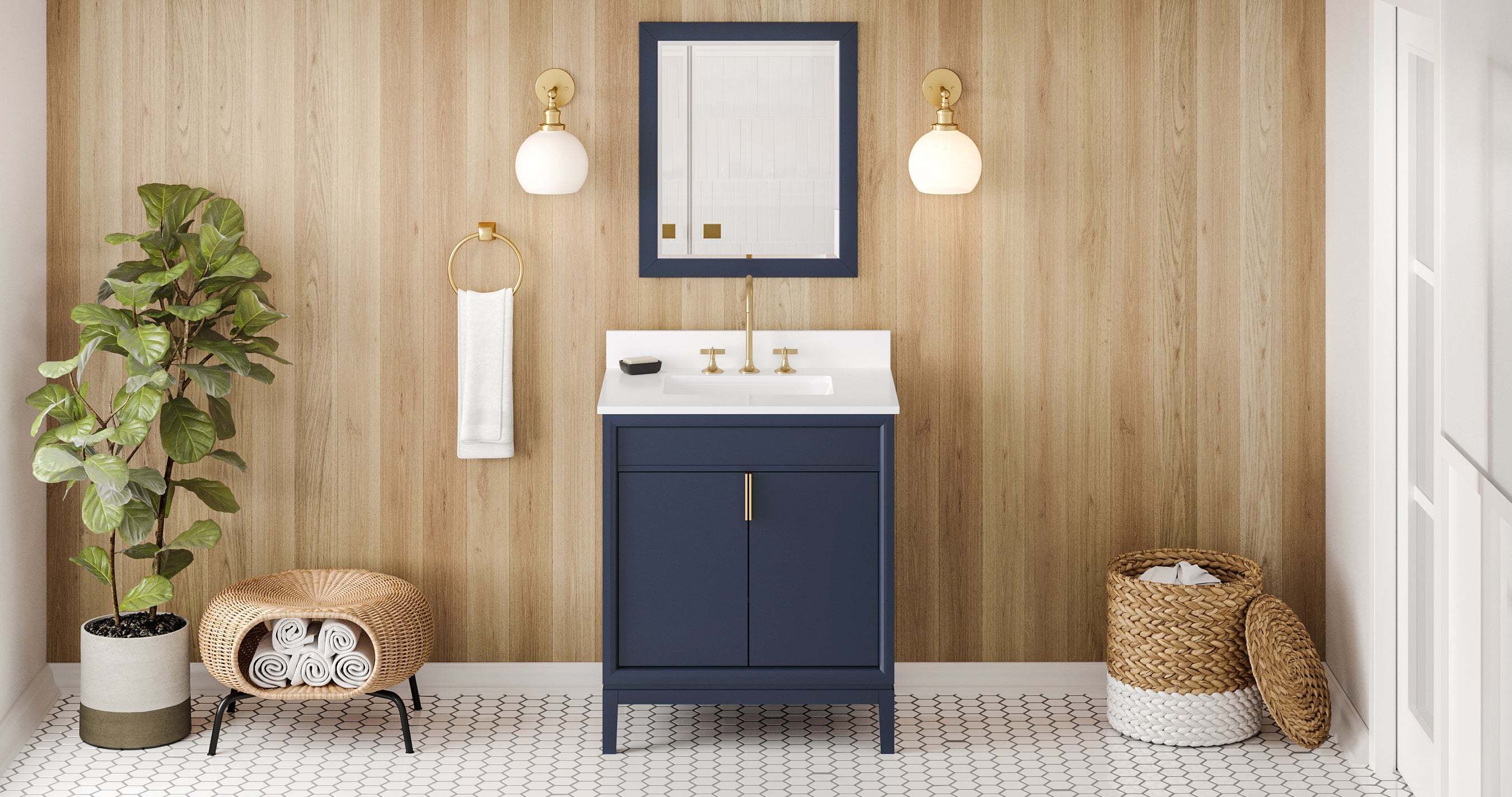 30" Theodora Vanity – Hale Blue