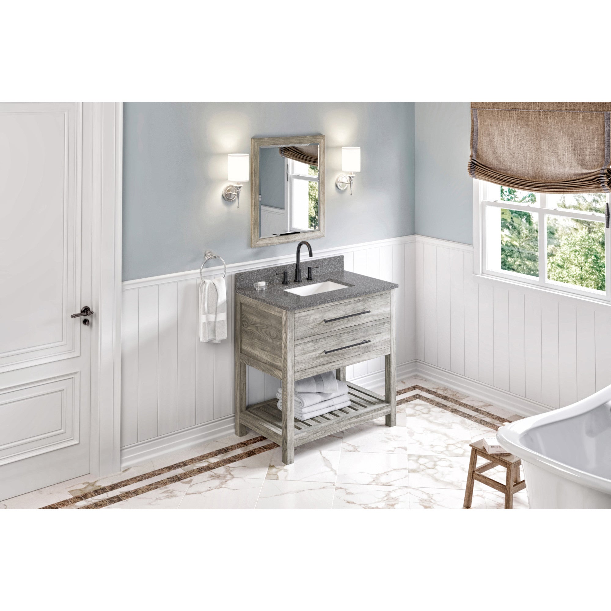 36" Wavecrest Vanity – Weathered Grey