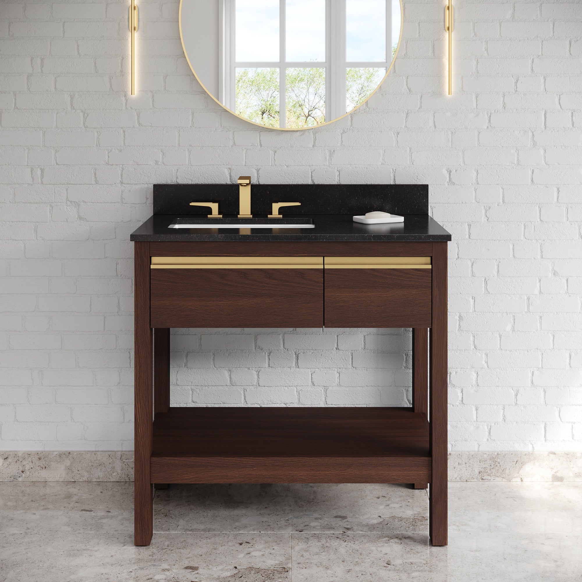 36" Jubilee Vanity – Dark Walnut