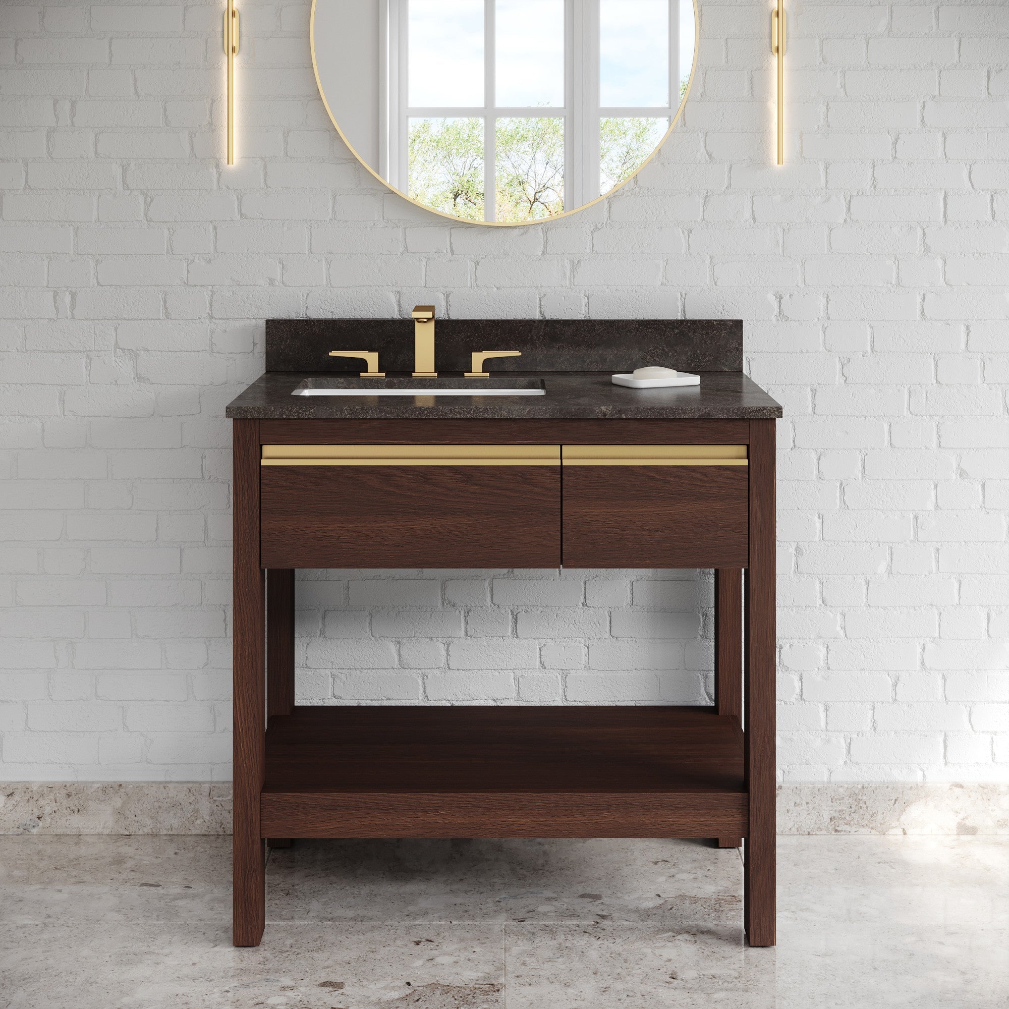 36" Jubilee Vanity – Dark Walnut