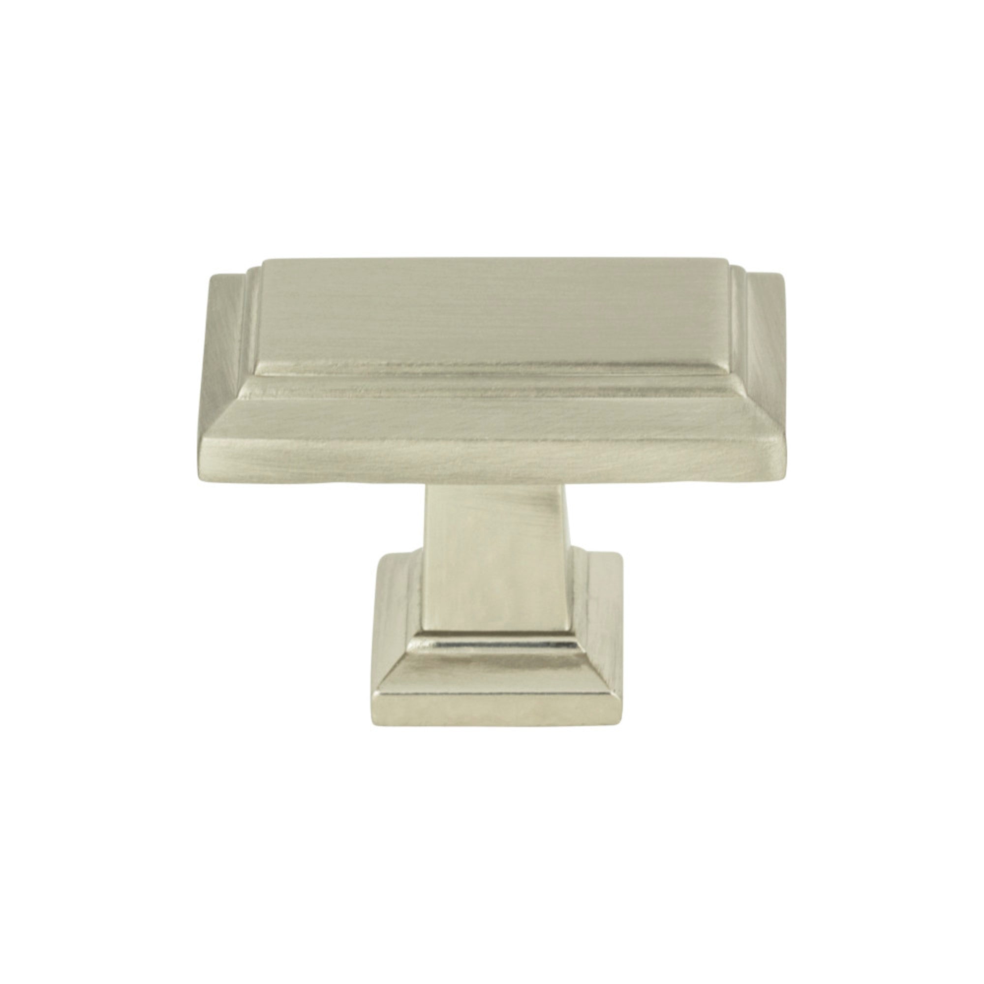 Sutton Place Rectangle Knob - Brushed Nickel