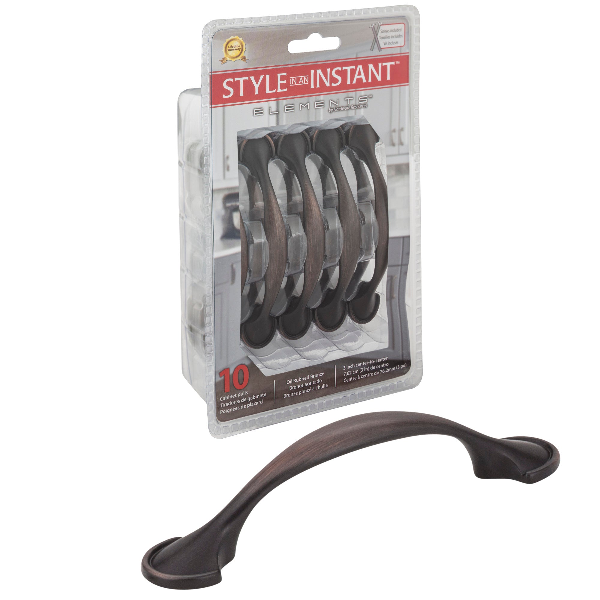 Retail Pack Hardware 3" Center-to-Center Bar Pull
