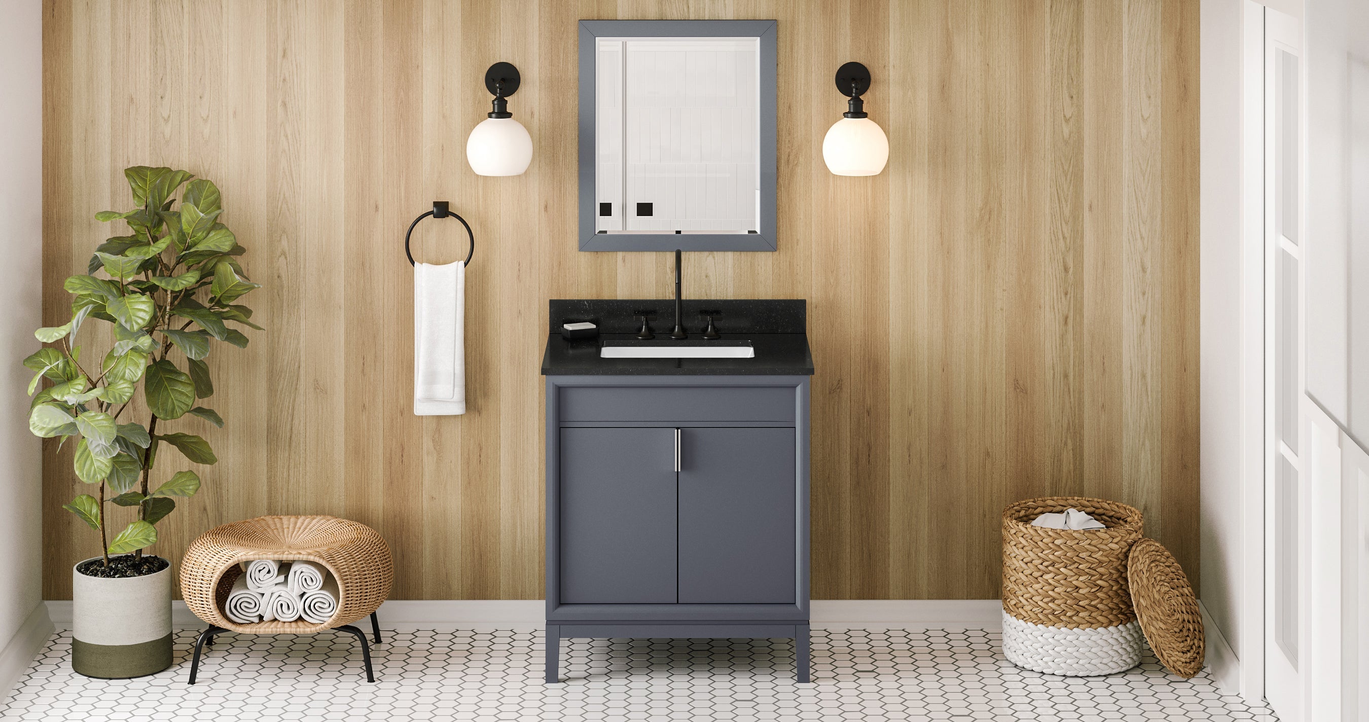 30" Theodora Vanity – Blue Steel