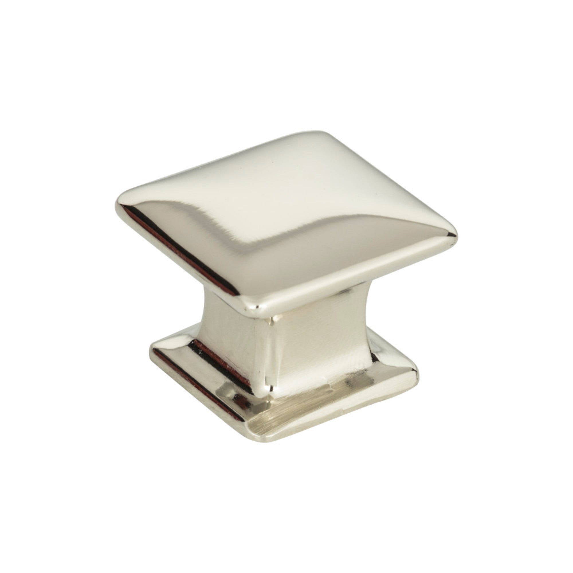 Alcott 1 1/4" Length Square Knob - Polished Nickel
