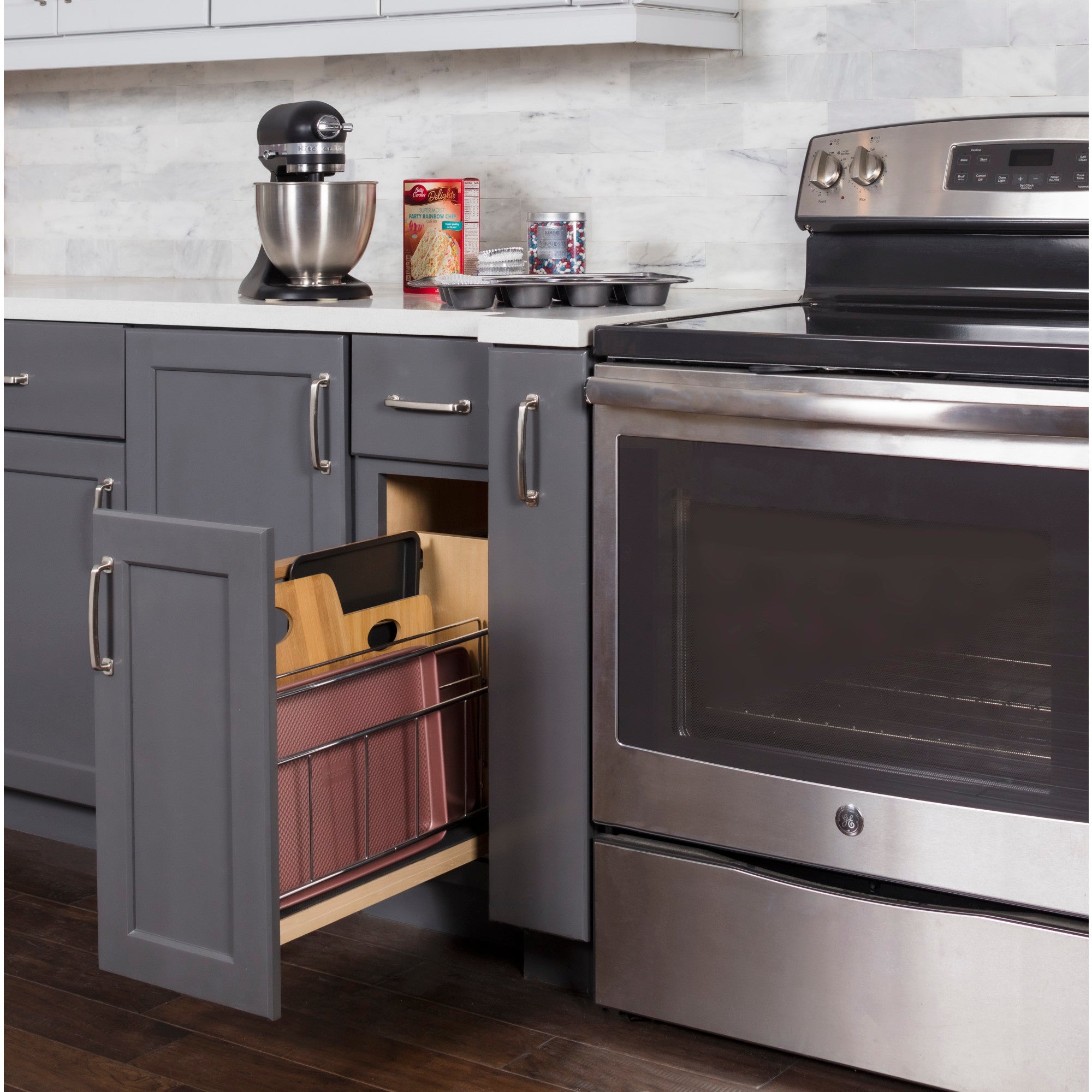 5" "No Wiggle" Soft-close Tray Divider Pullout