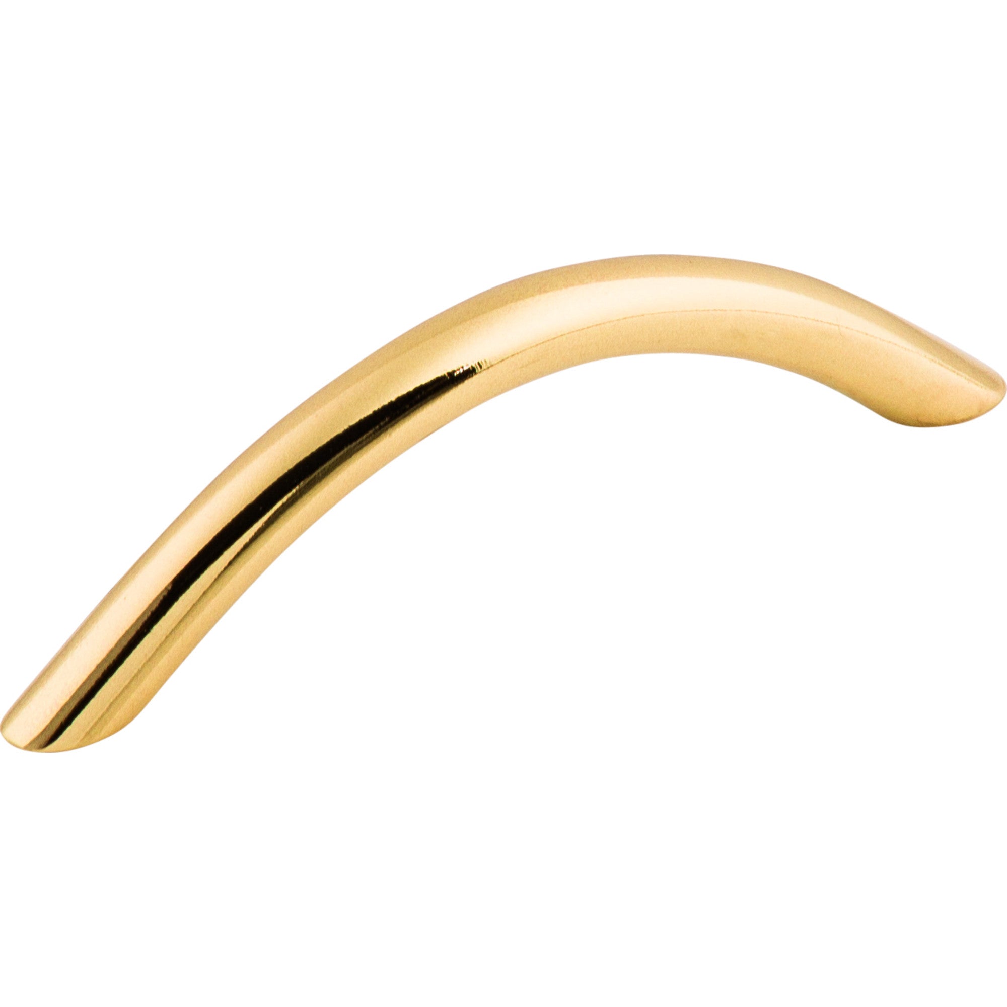 Curved Wire 3 3/4" Center to Center Bar Pull - Polished Brass