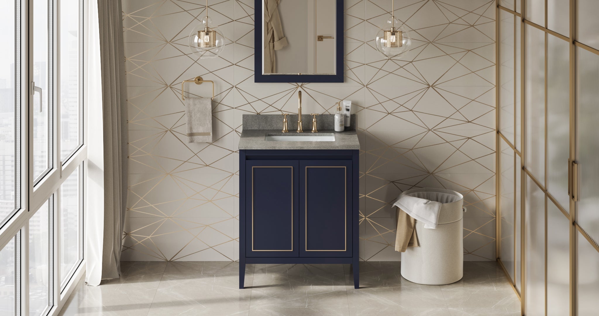 30" Percival Vanity – Hale Blue