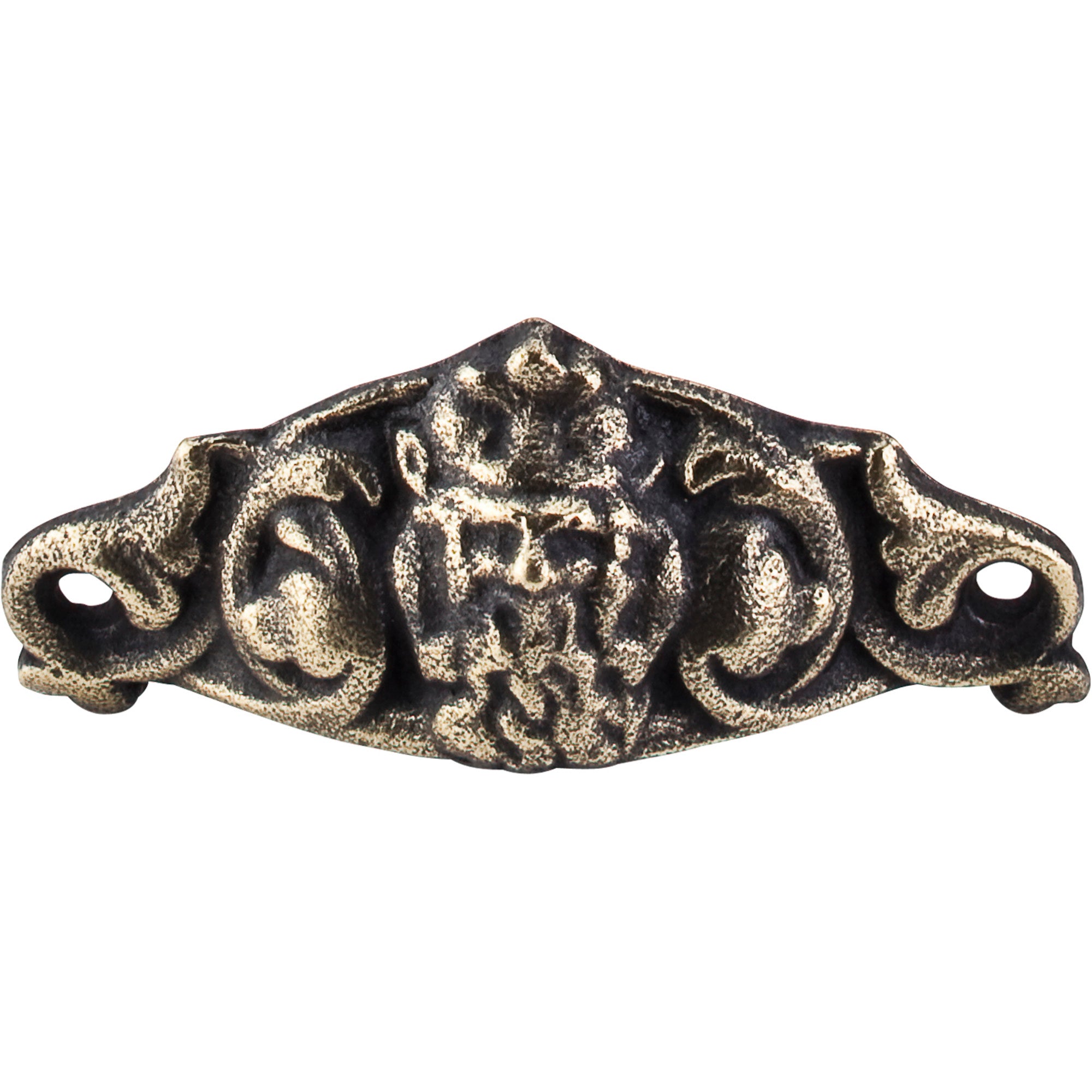 Neptune 3 11/16" Center to Center Cup/Bin Pull - Dark Antique Brass