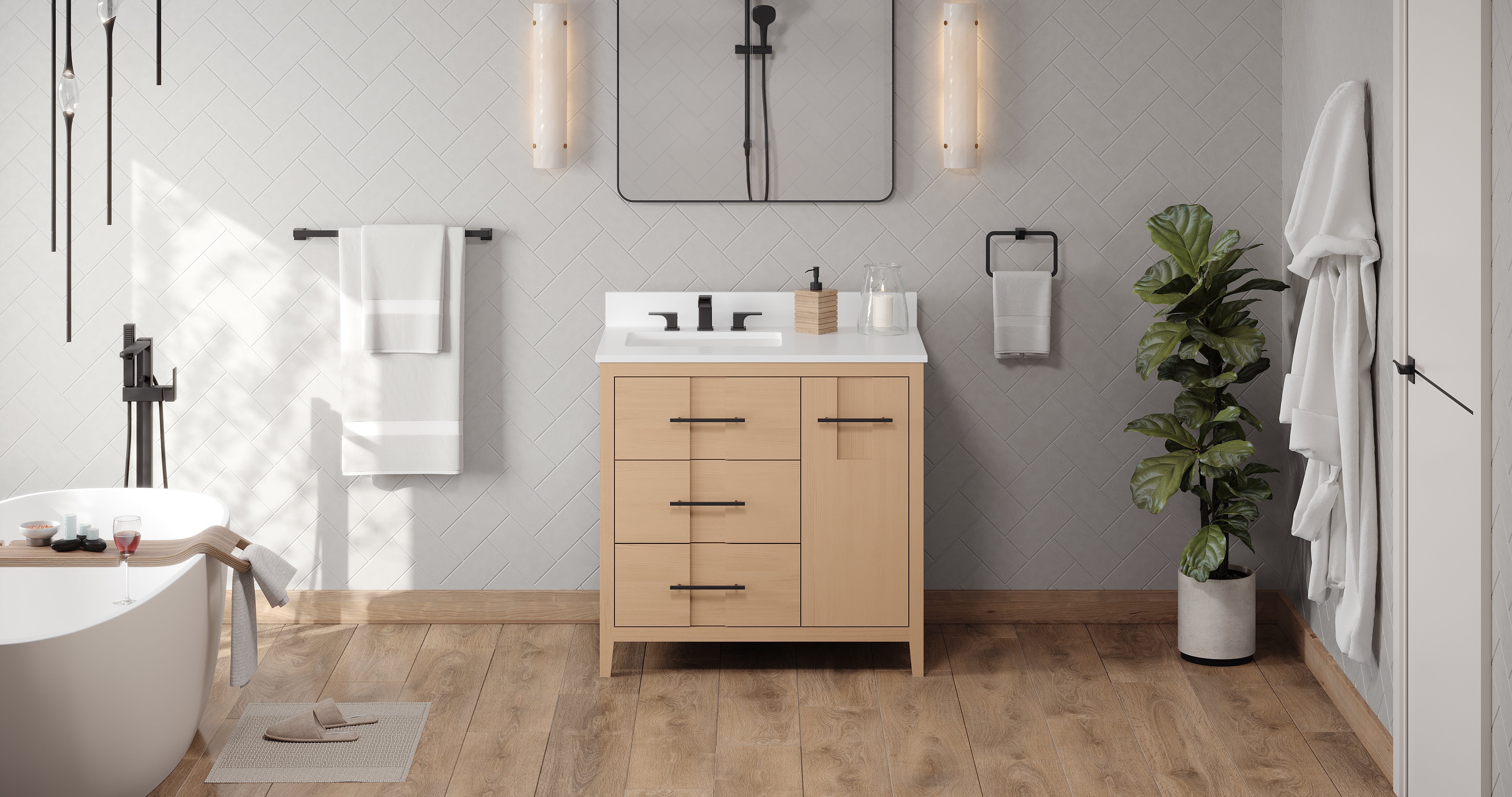 36" Katara Vanity – Left Offset