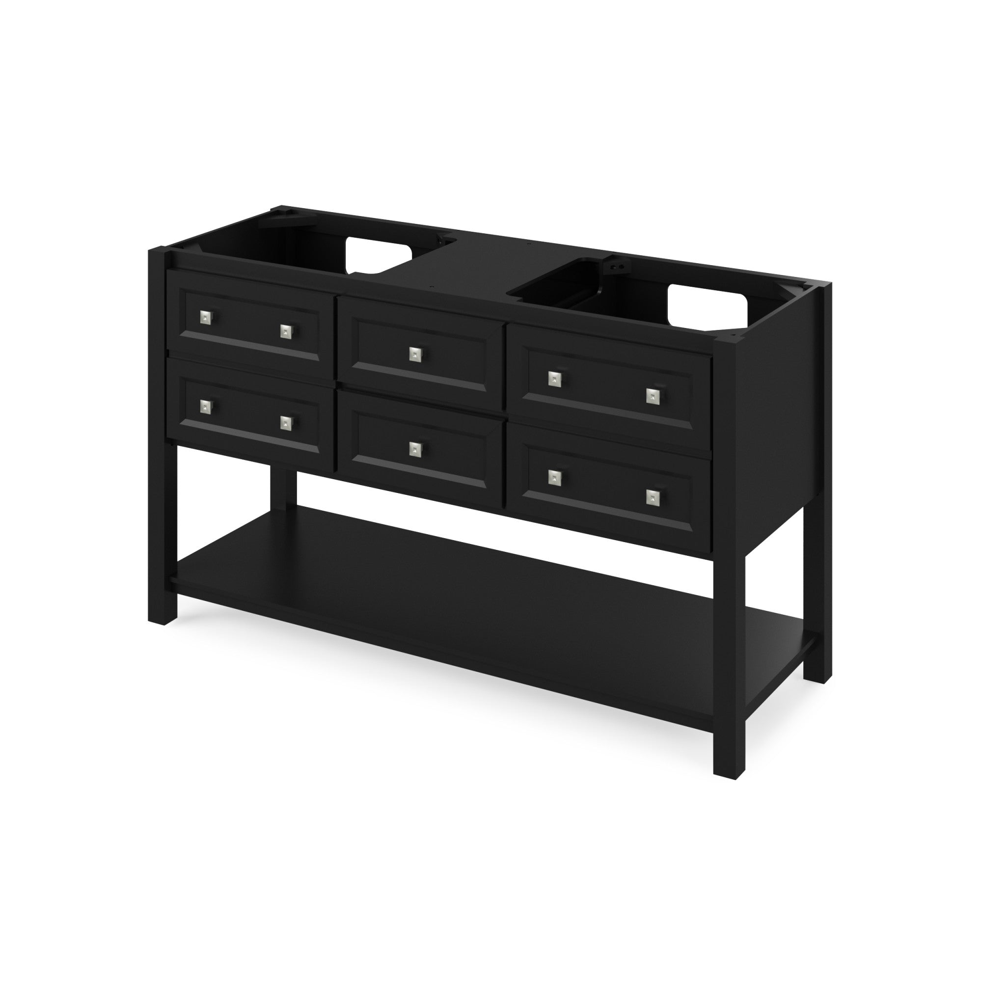 60" Adler Vanity – Double Bowl – Black
