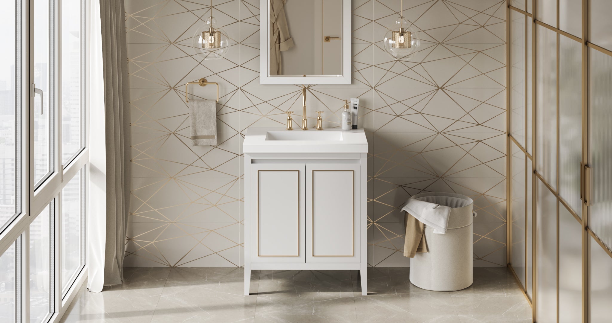 30" Percival Vanity – White