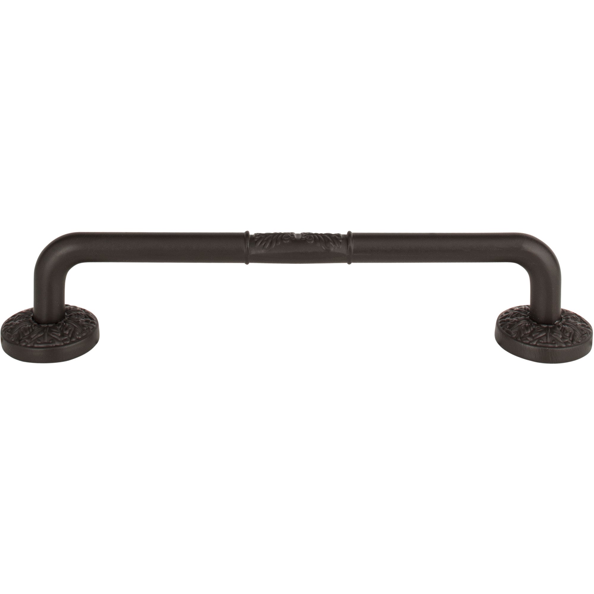 Hammered Medallion Bar Pull - Aged Bronze