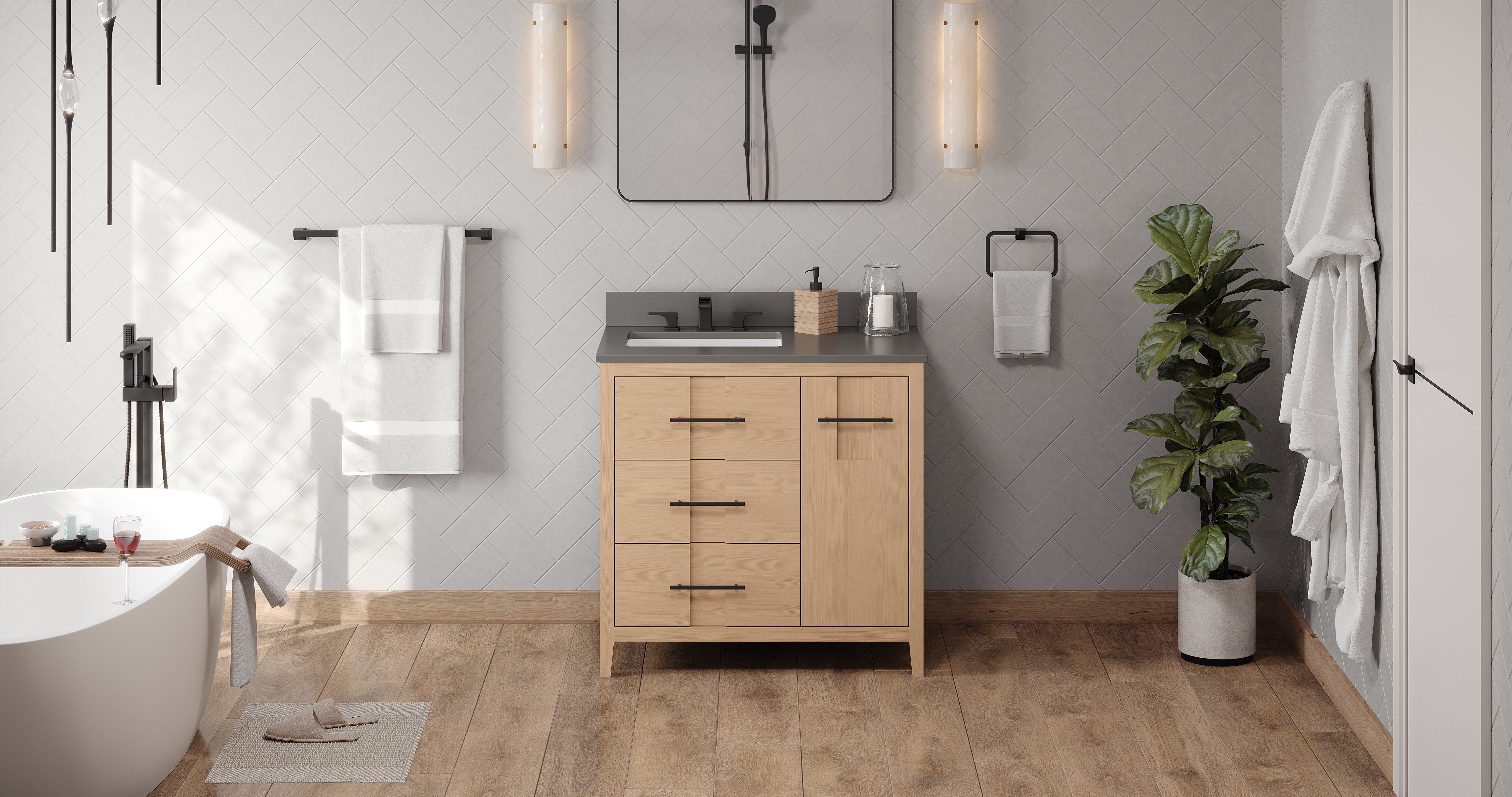 36" Katara Vanity – Left Offset