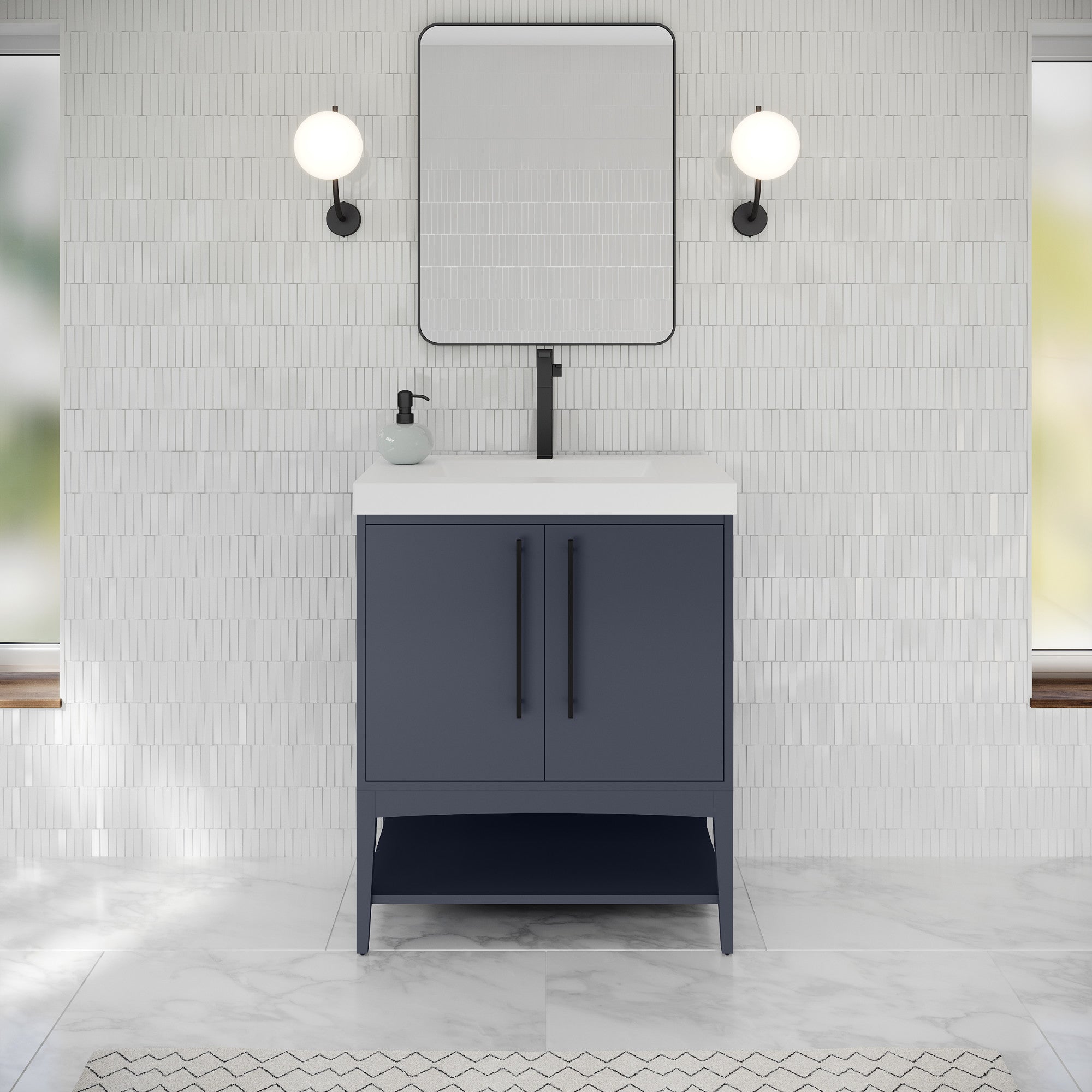 30" Tempest Vanity – Blue Steel