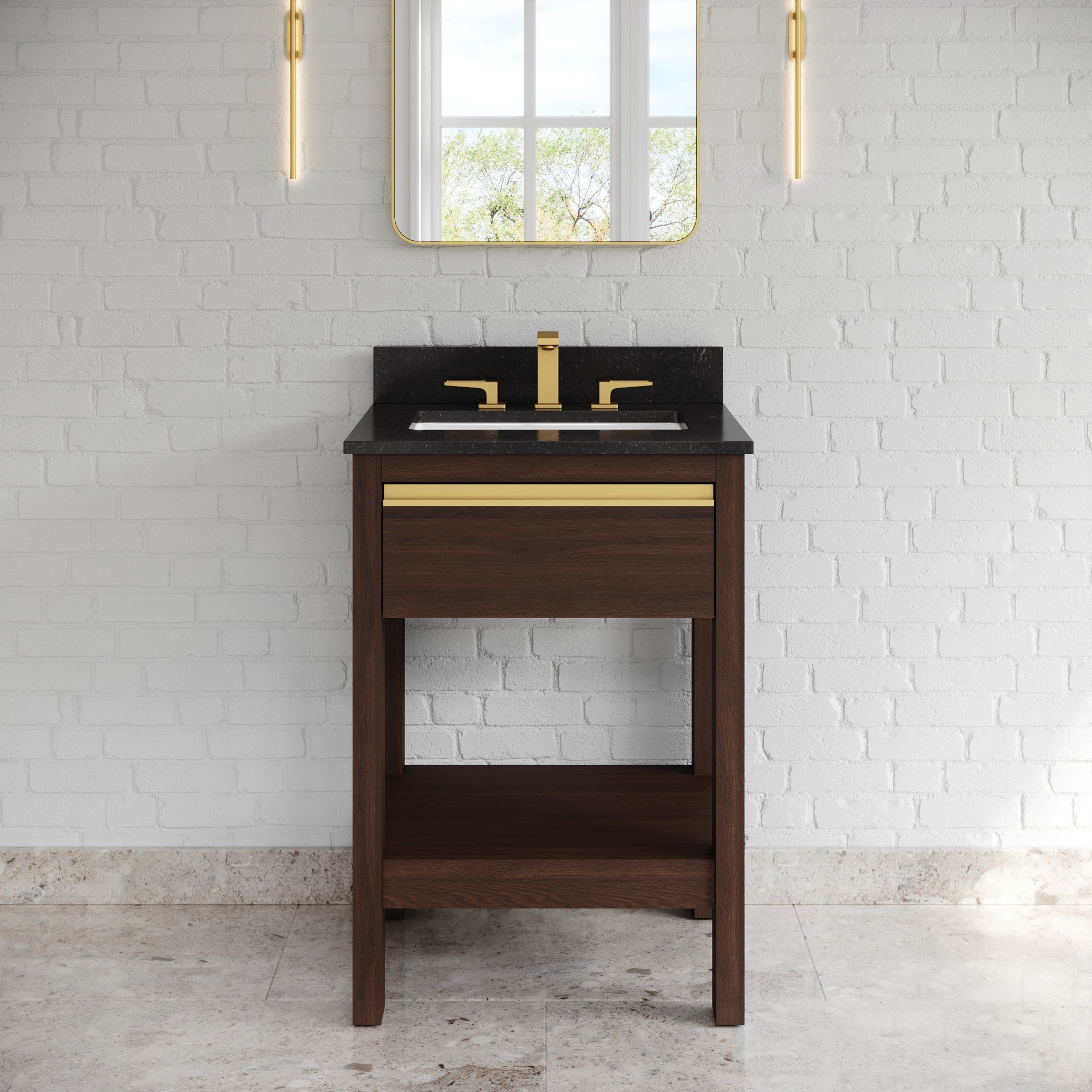 24" Jubilee Vanity – Dark Walnut