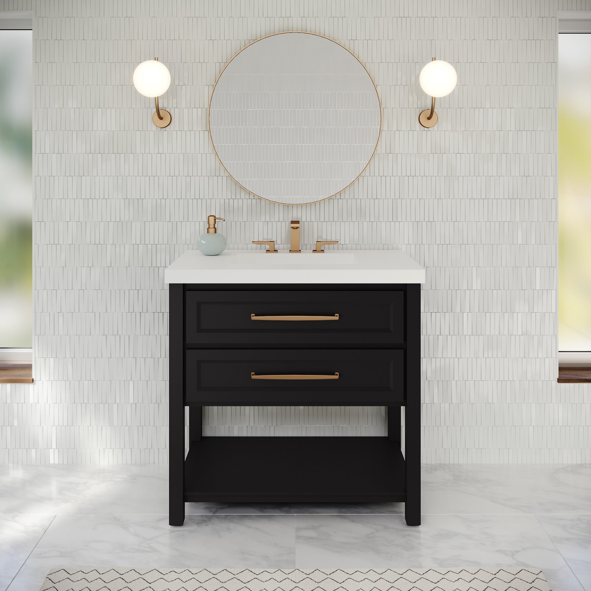 36" Kipling Vanity – Blue Steel