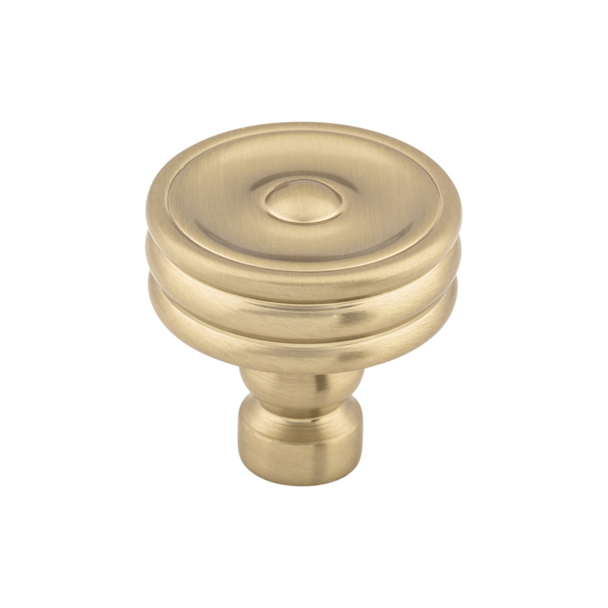 Brixton Ridged 1 1/4" Diameter Round Knob - Honey Bronze