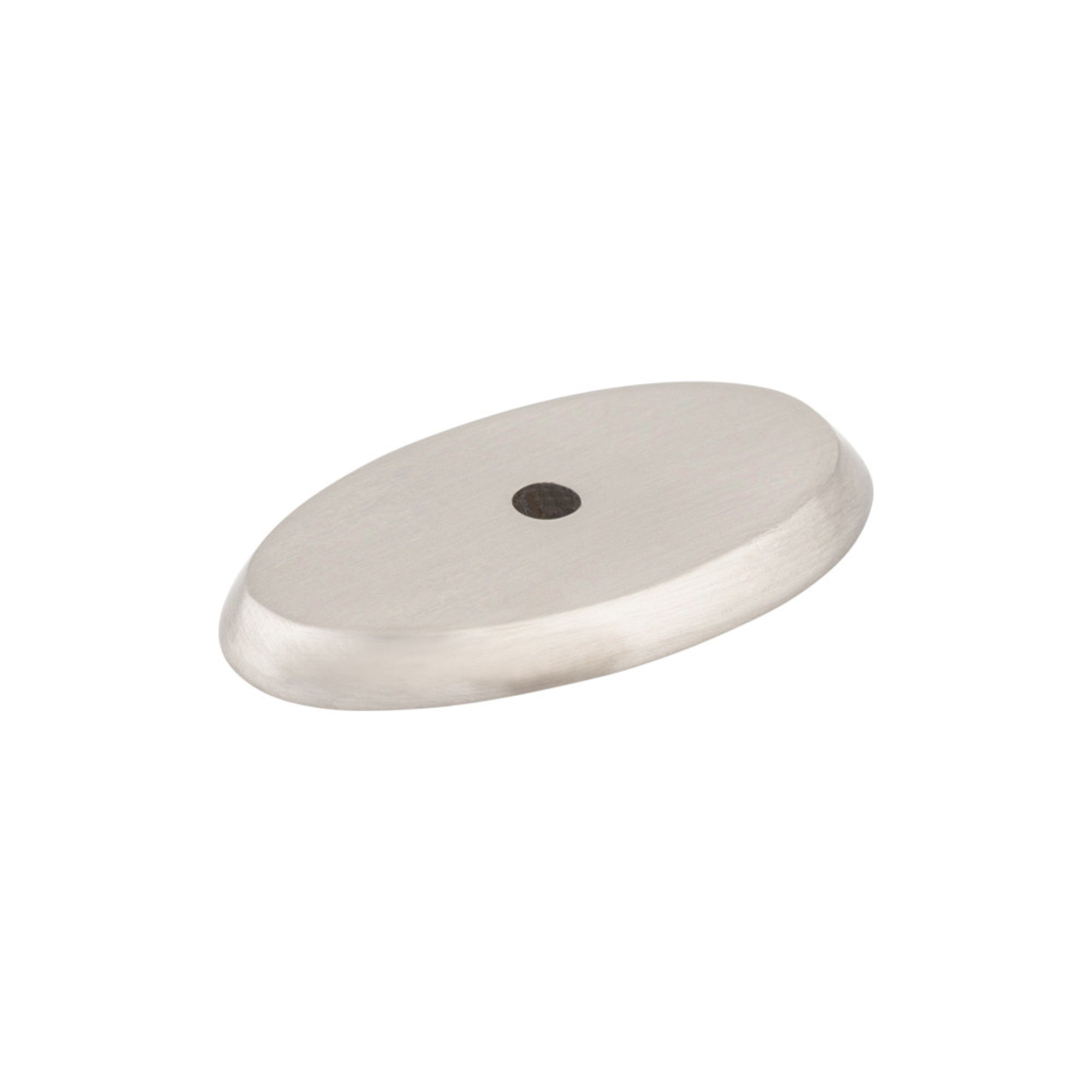 Aspen II Oval Knob Backplate - Brushed Satin Nickel