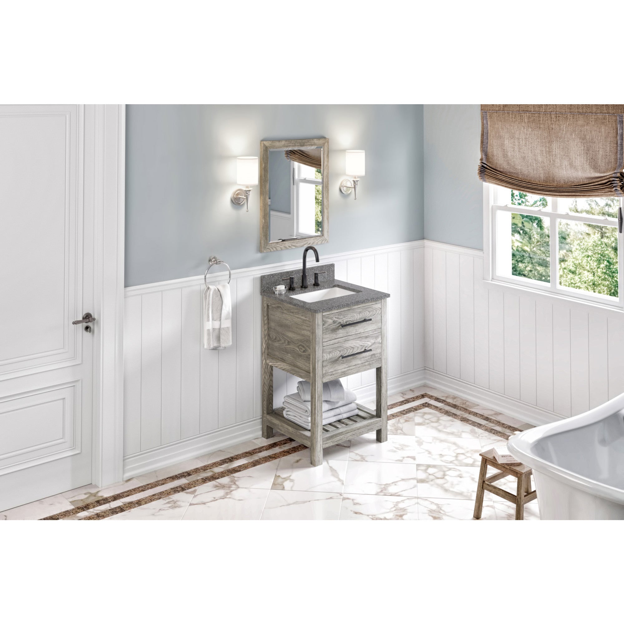 24" Wavecrest Vanity – Weathered Grey