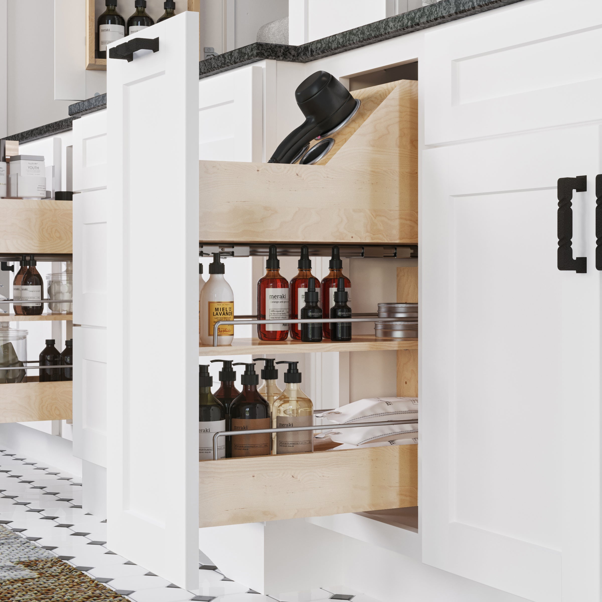 Grooming Insert for Vanity Pullout