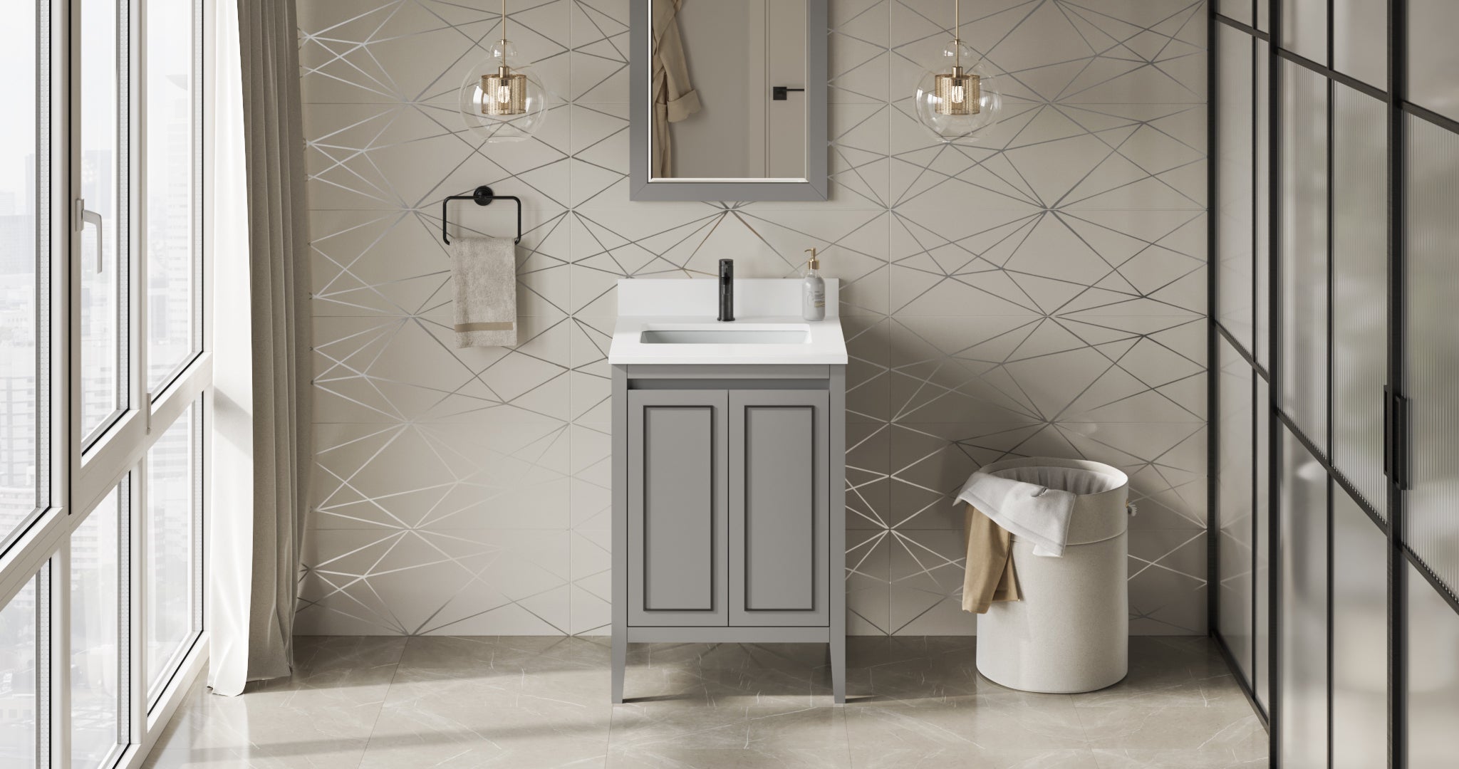 24" Percival Vanity – Grey