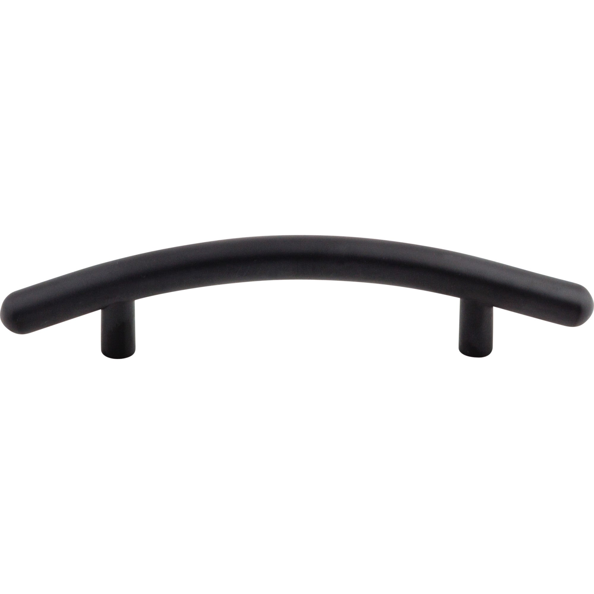 Curved 3 3/4" Center to Center Bar Pull - Flat Black