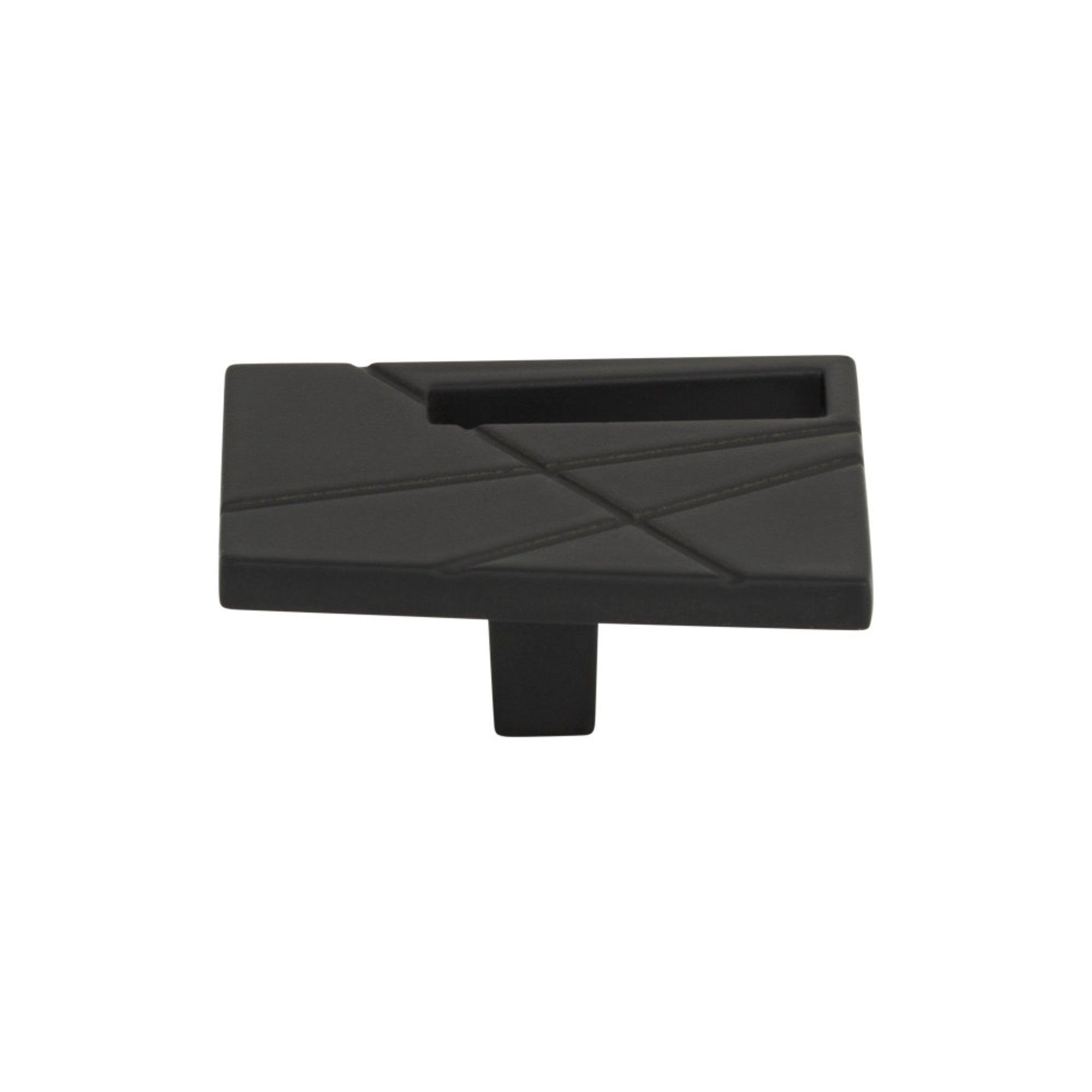 Modernist Right Rectangle Knob - Matte Black