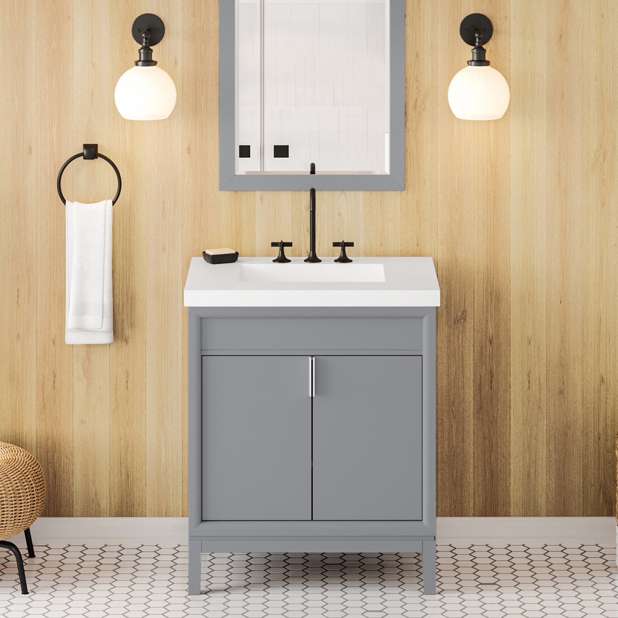 30" Theodora Vanity – Grey