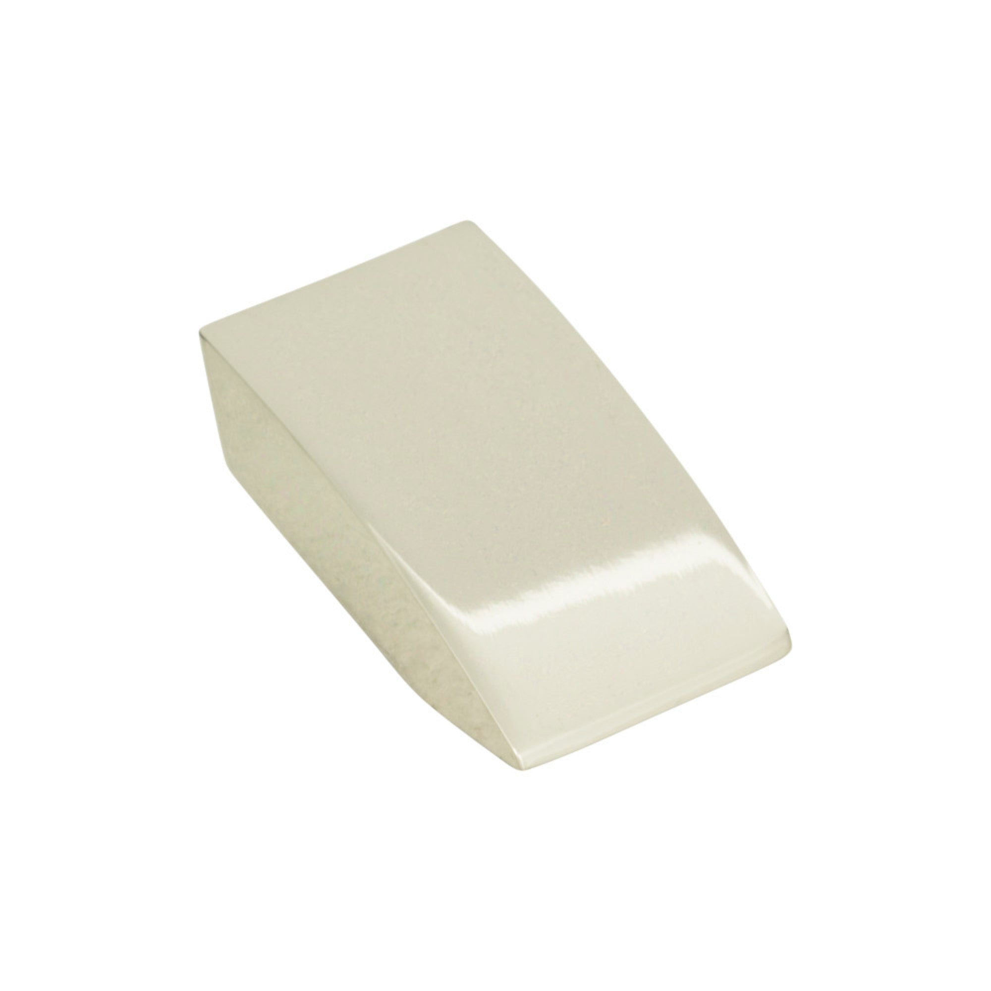 Angled Drop 15/16" Length Rectangle Knob - Polished Nickel