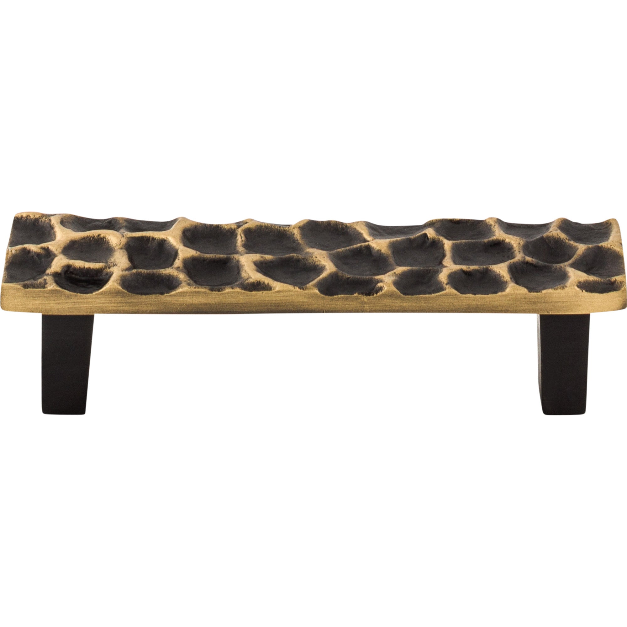 Cobblestone 3 3/4" Center to Center Bar Pull - Brass Antique