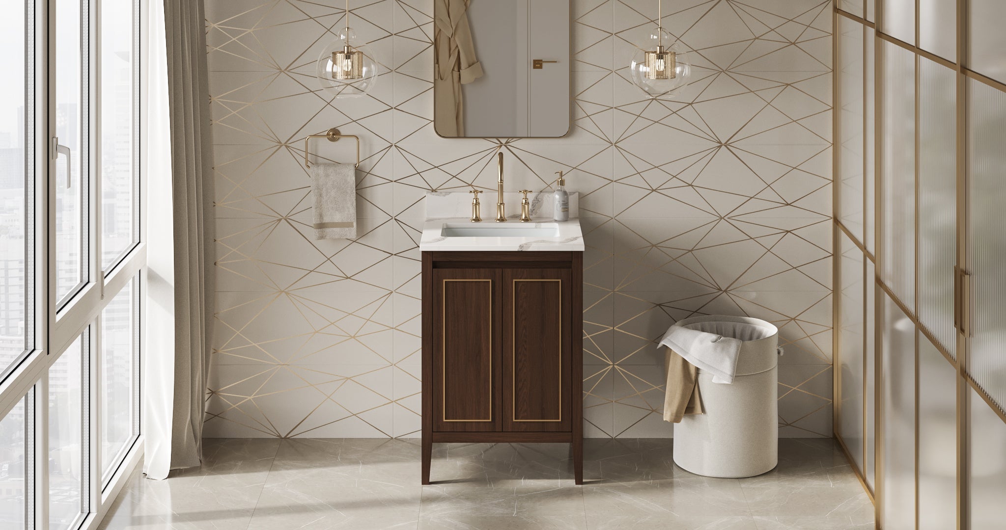 24" Percival Vanity – Dark Walnut