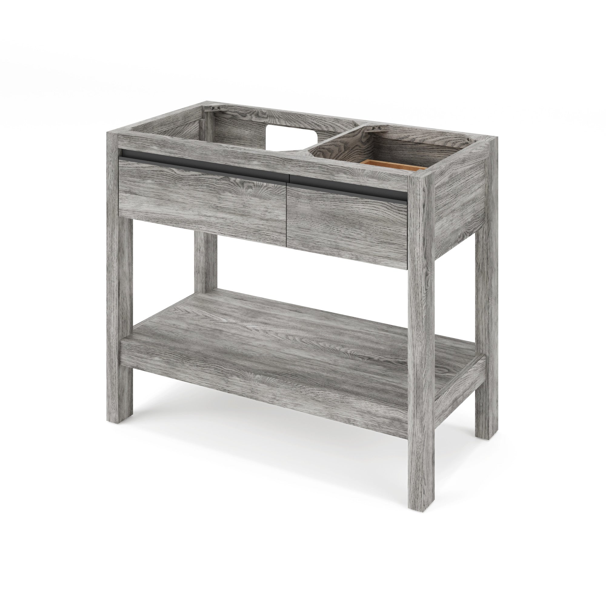 42" Jubilee Vanity – Left Offset – Weathered Grey