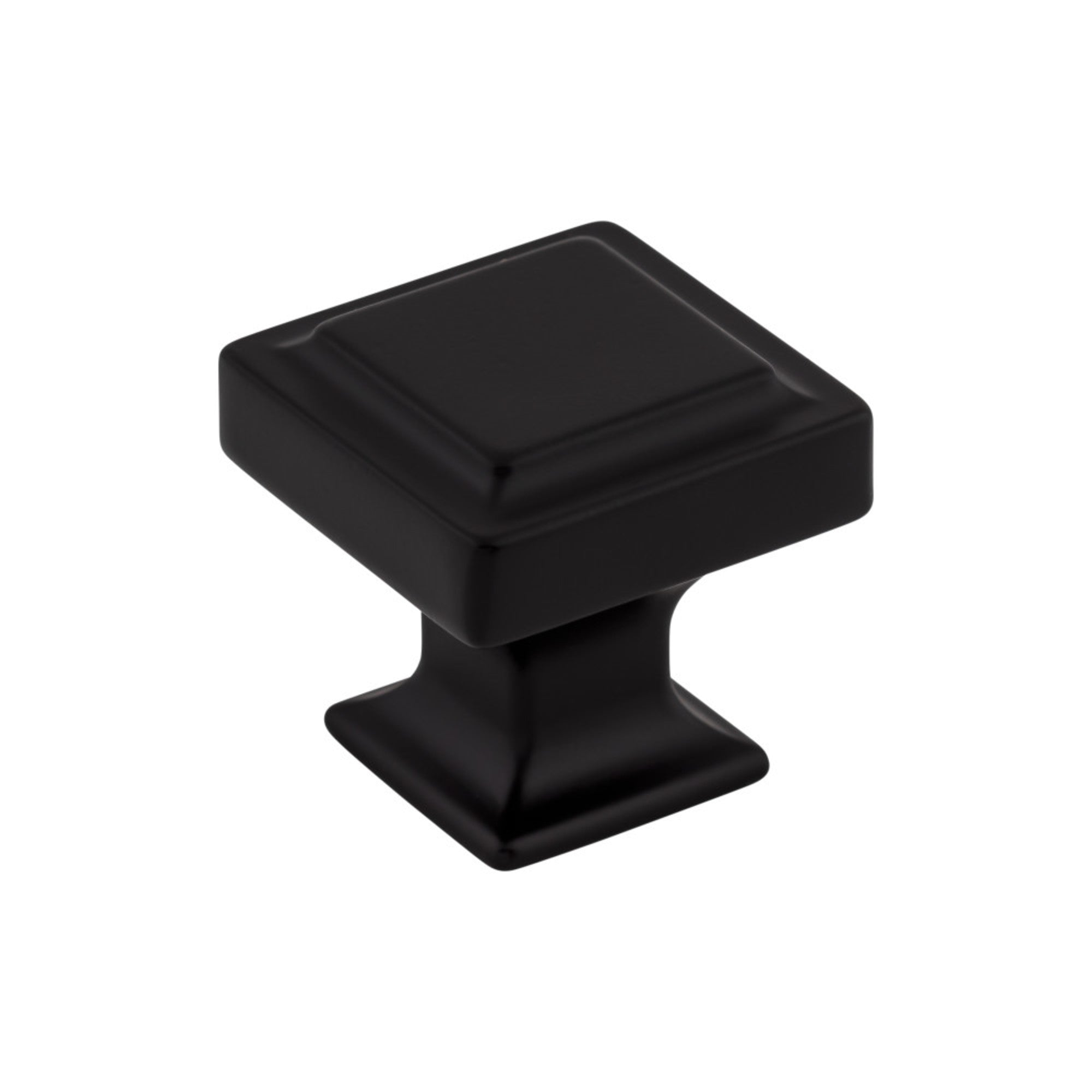 Ascendra 1 1/4" Length Square Knob - Flat Black