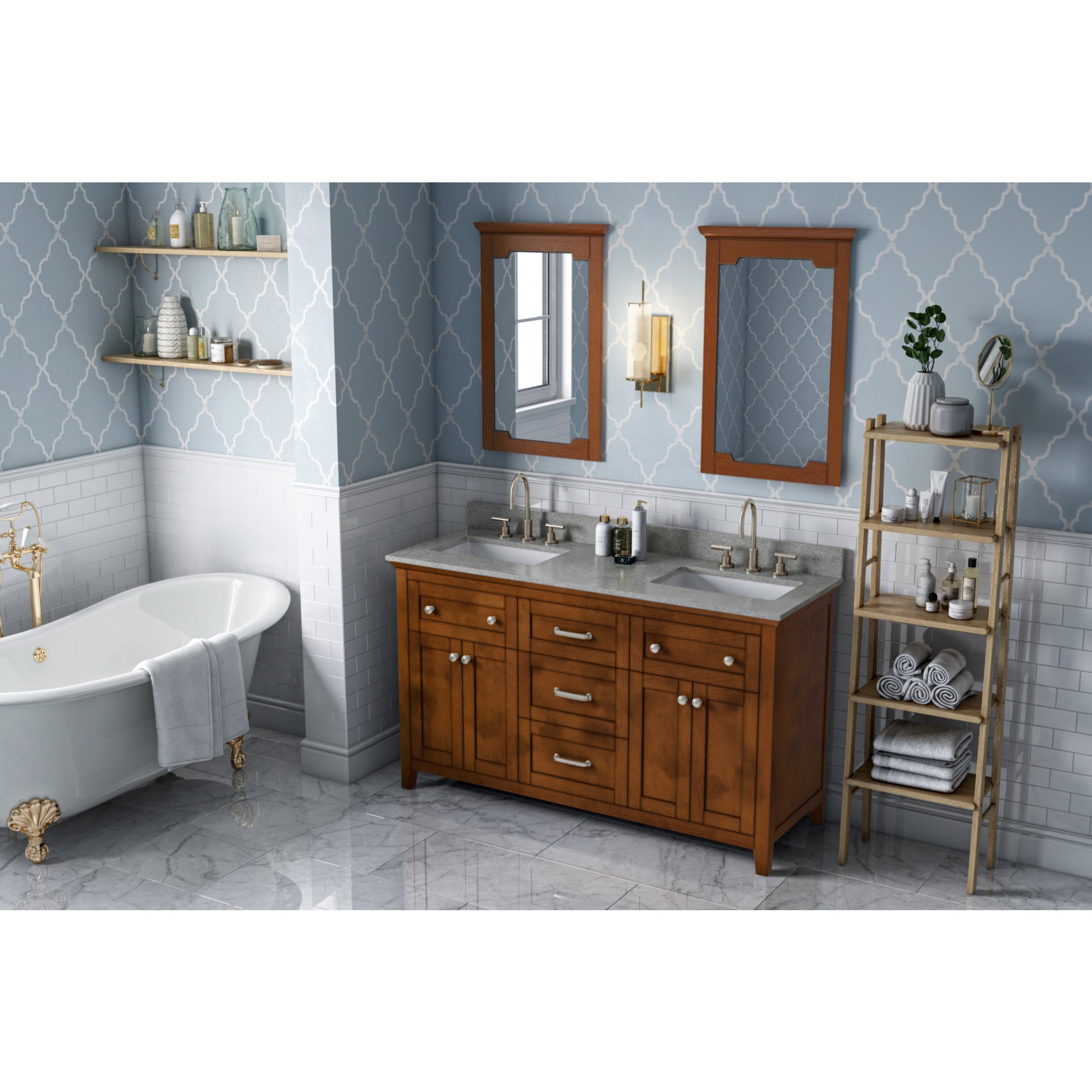 60" Chatham Vanity – Double Bowl – Chocolate