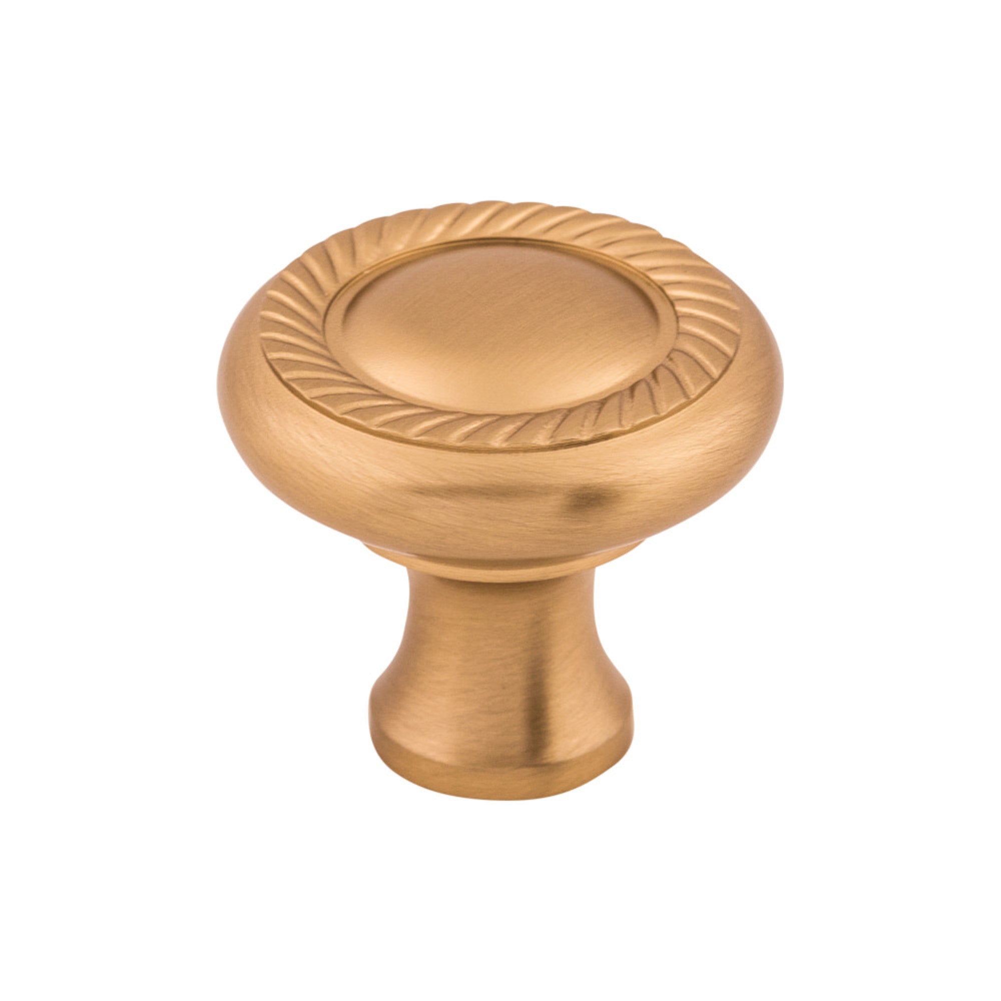 Swirl Cut Round Knob - Brushed Bronze