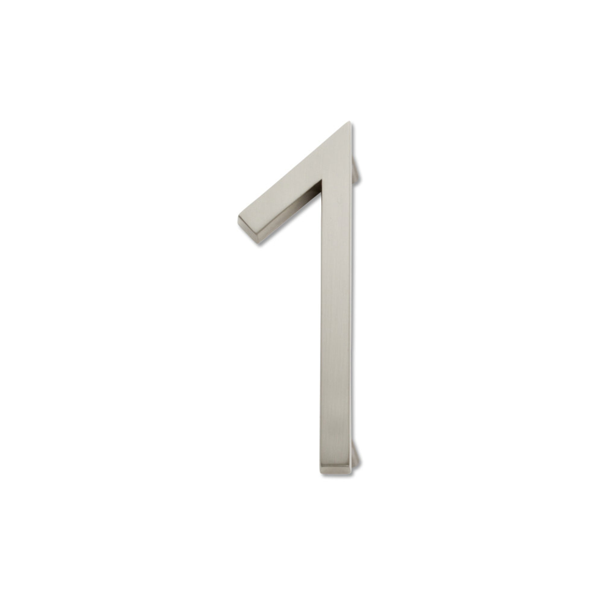 Modern Avalon 4-1/2" H House Number - Brushed Nickel