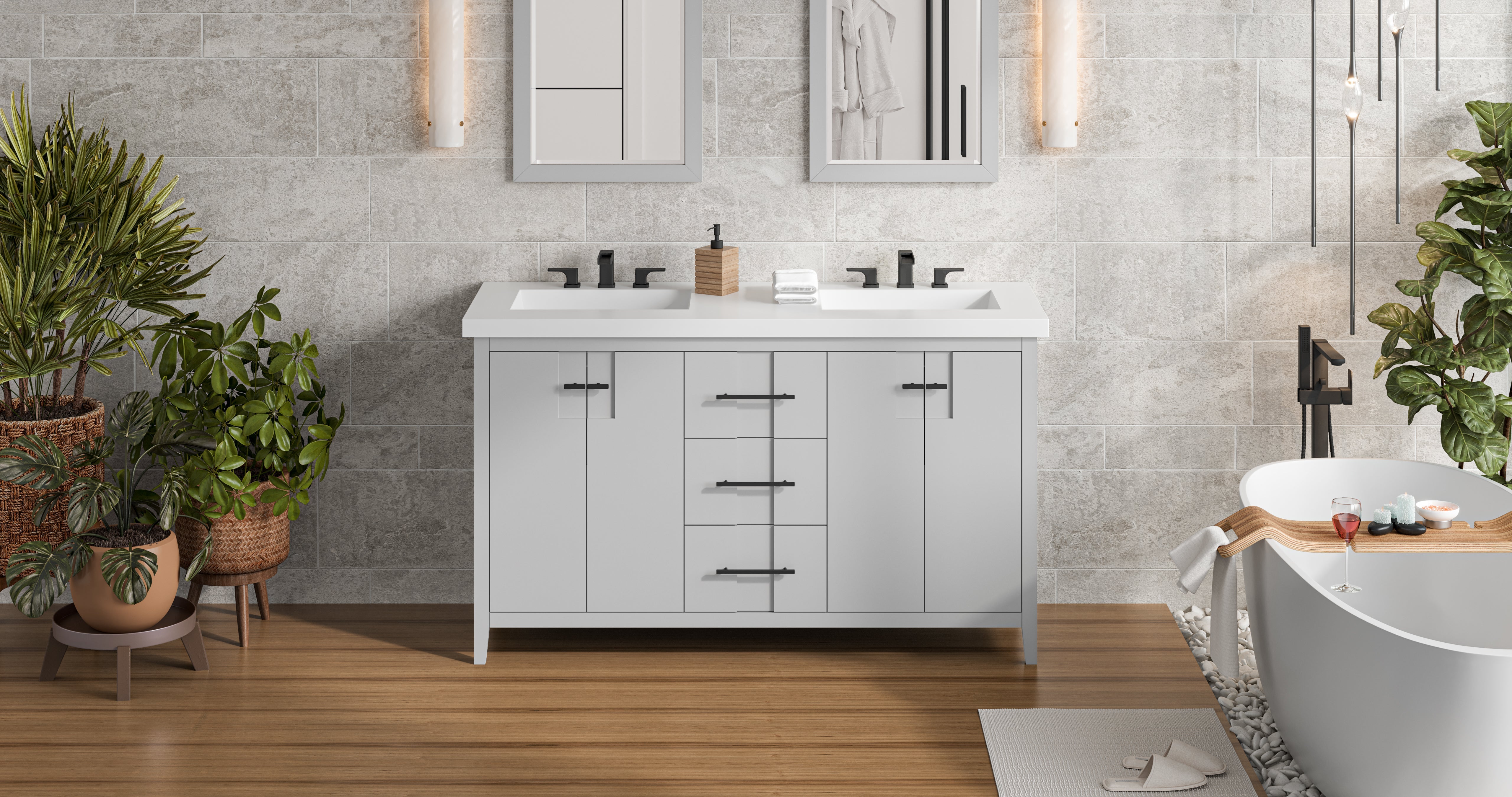 60" Katara Vanity – Double Bowl