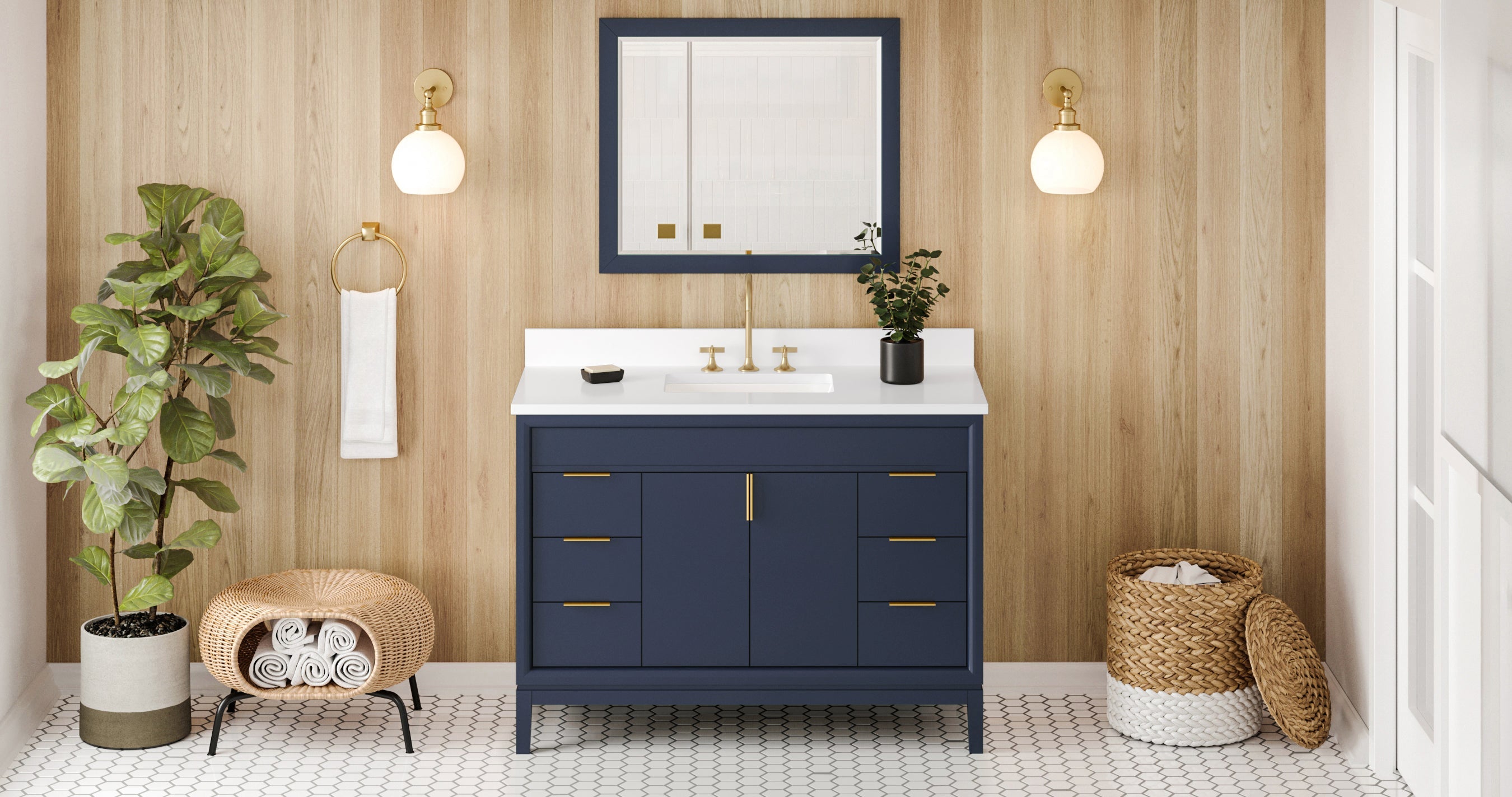48" Theodora Vanity – Hale Blue