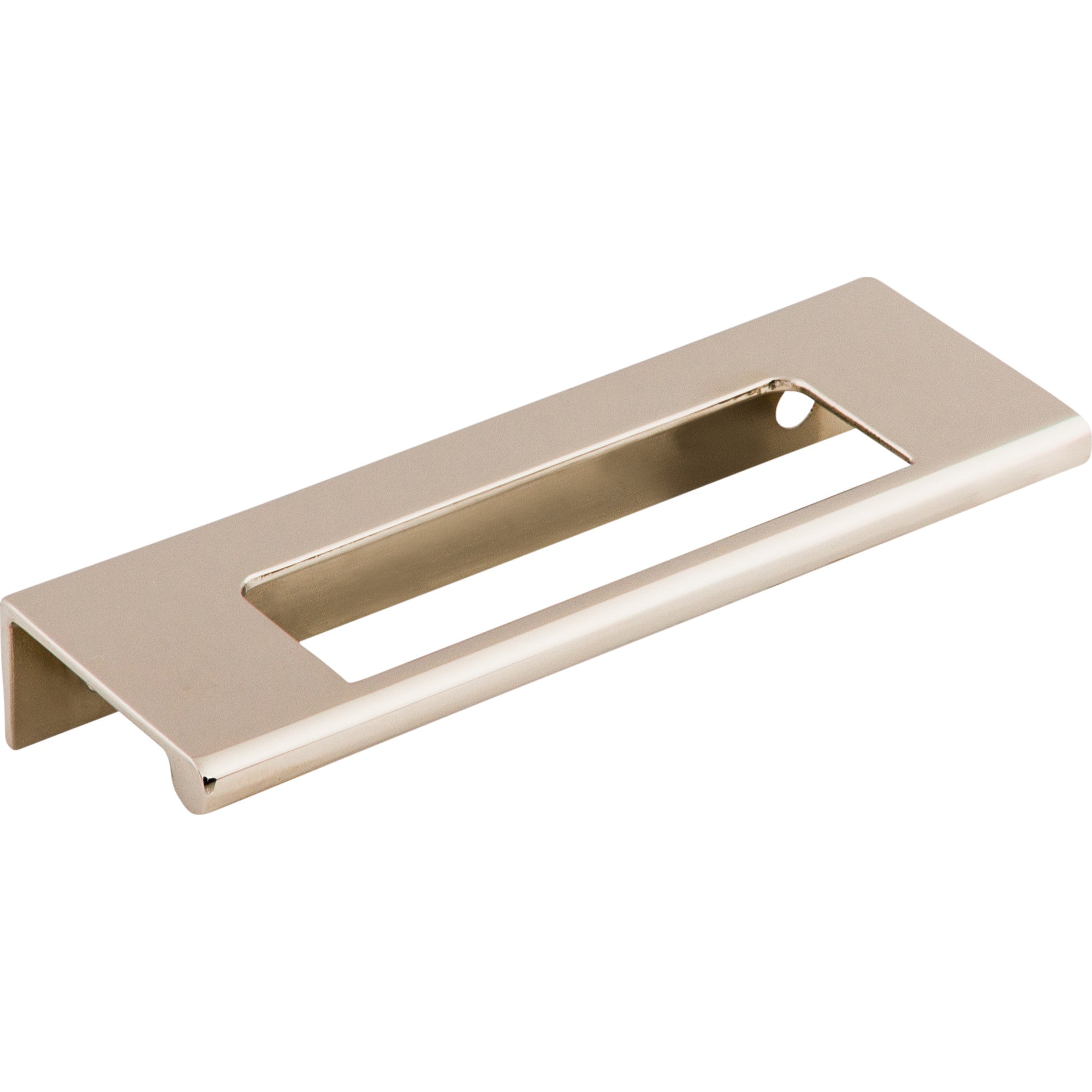 Europa Cut Out 3 3/4" Center to Center Finger Pull - Polished Nickel