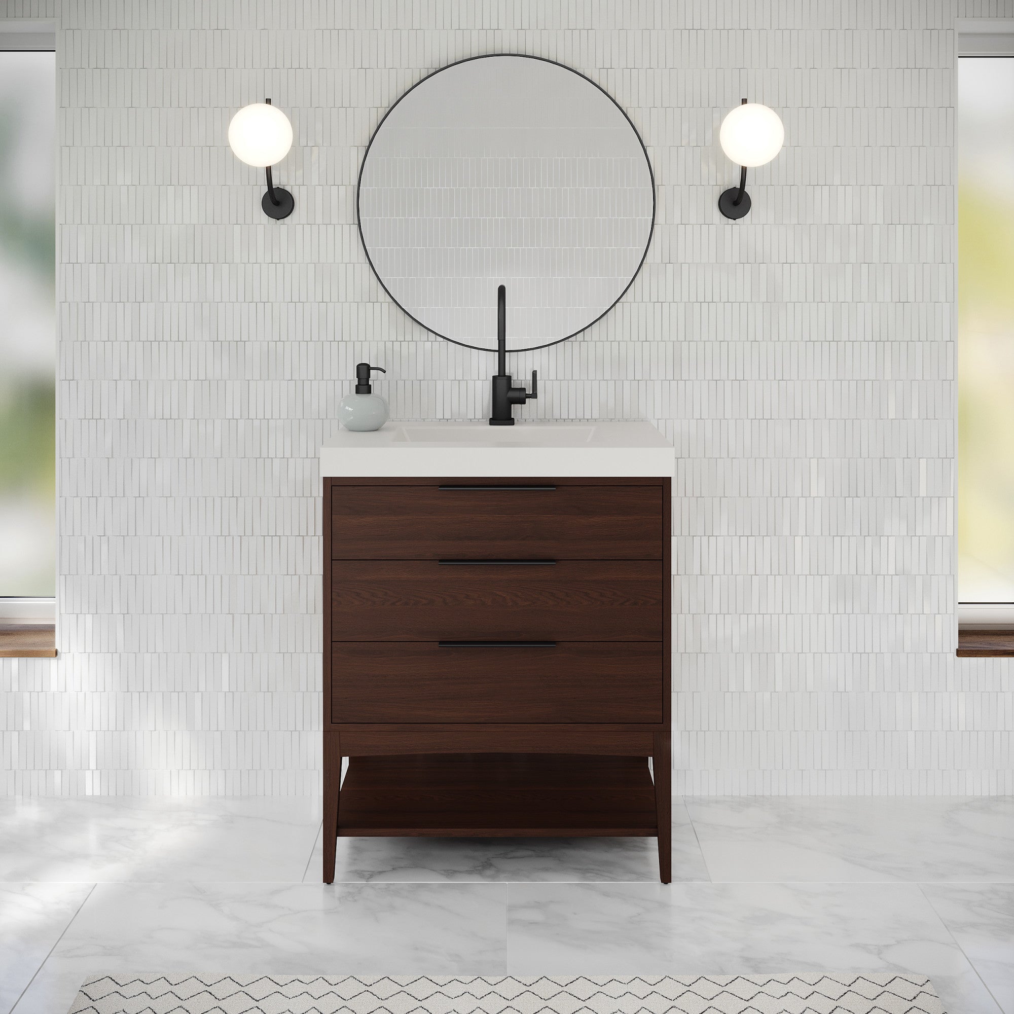 30" Gardner Vanity – Dark Walnut