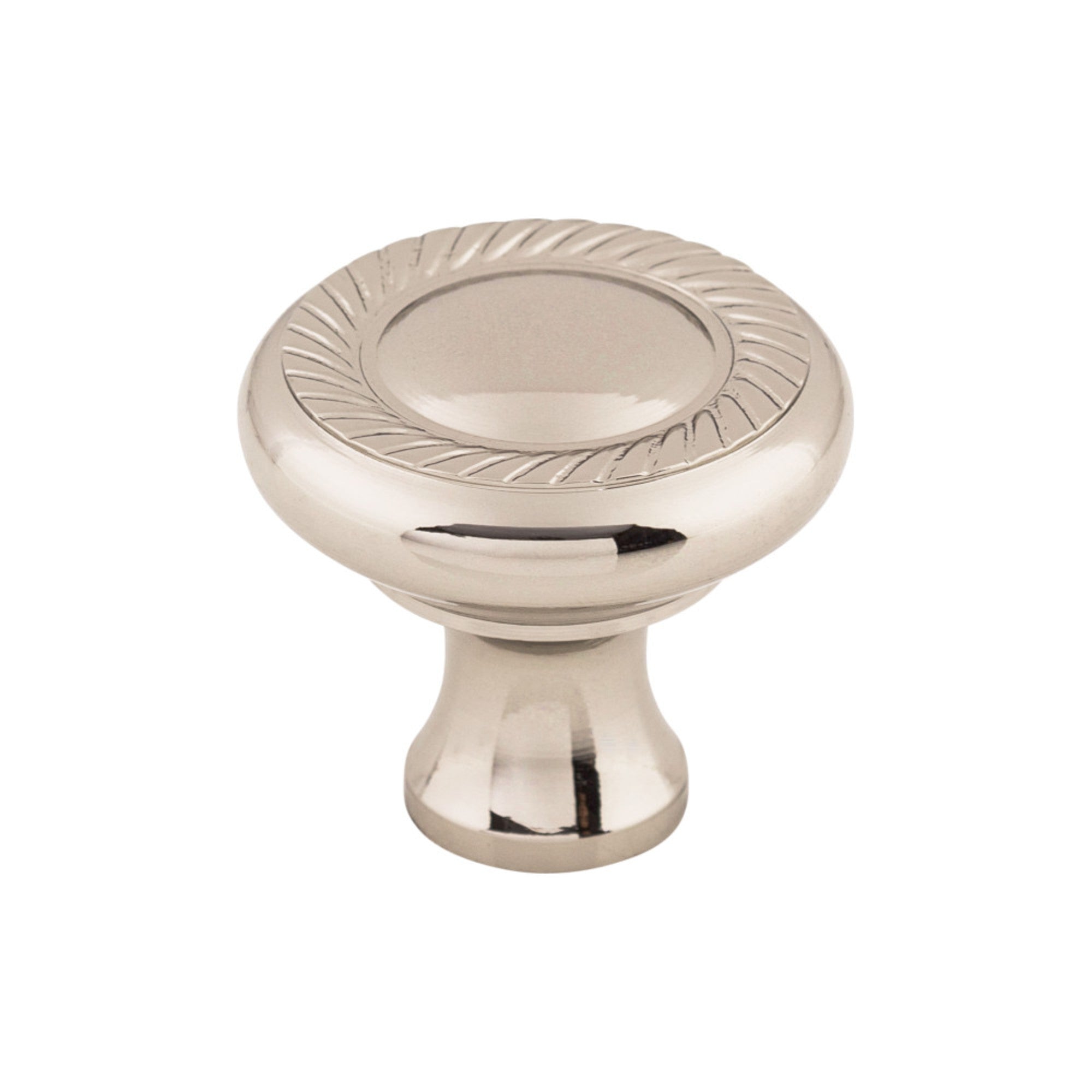 Swirl Cut 1 1/4" Diameter Round Knob - Polished Nickel