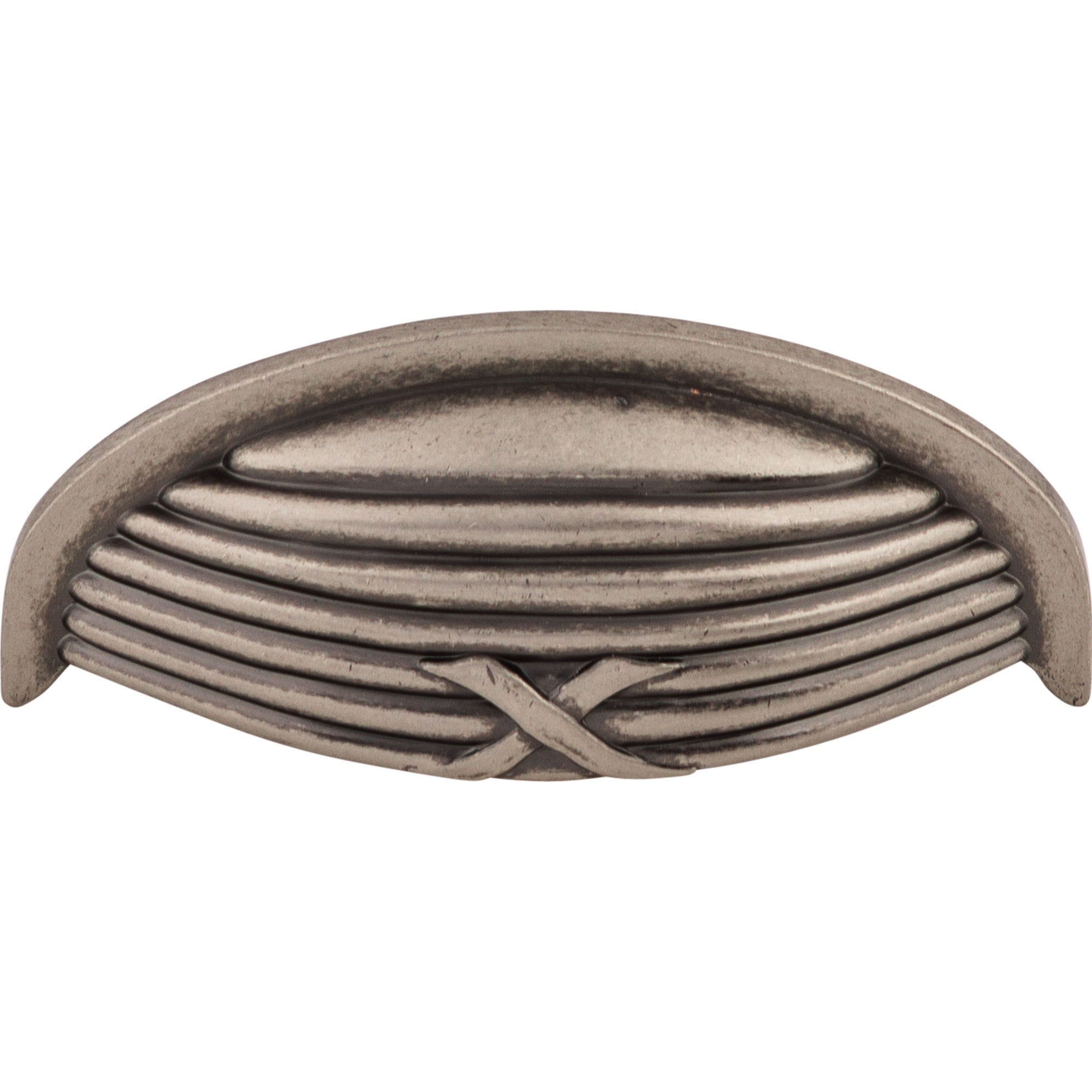 Ribbon & Reed 3" Center to Center Cup/Bin Pull - Pewter Antique