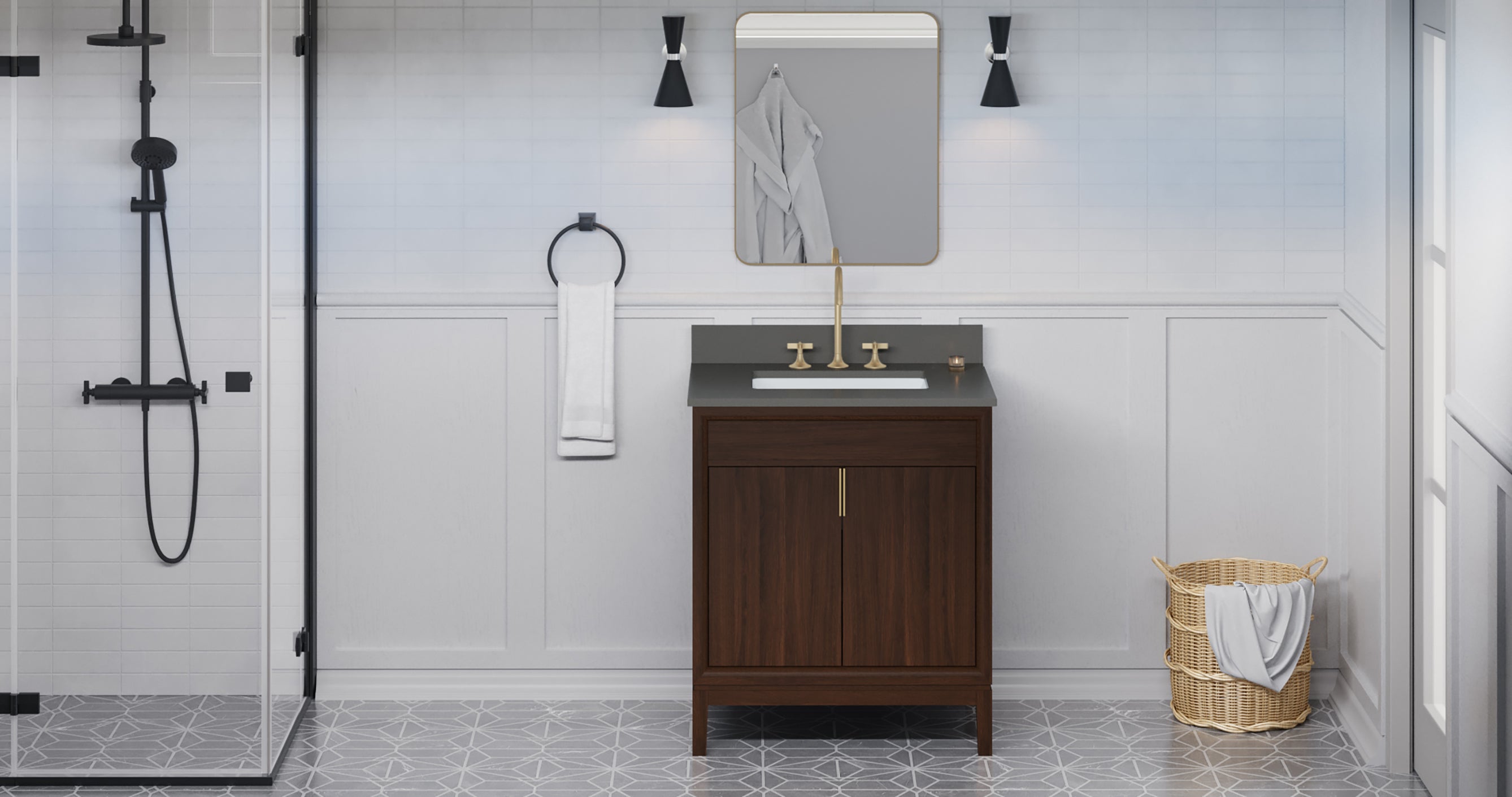30" Theodora Vanity – Dark Walnut